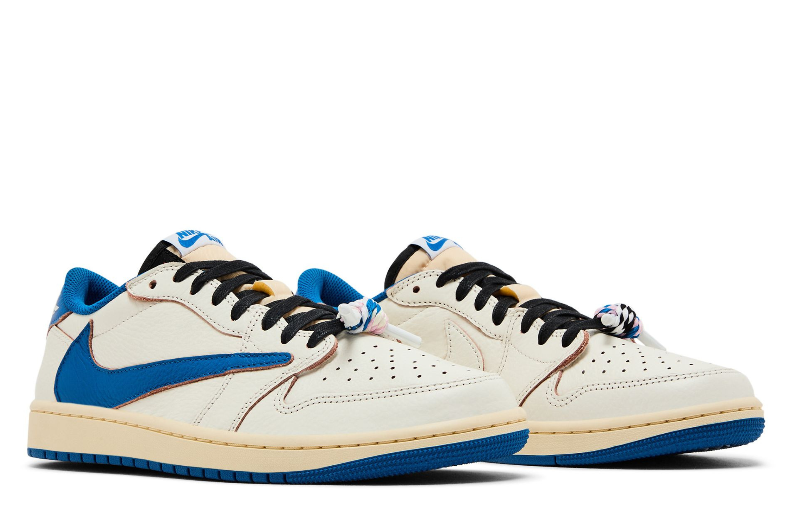 Air Jordan 1 Retro Low OG SP Fragment x Travis Scott 'Sail Military Blue'