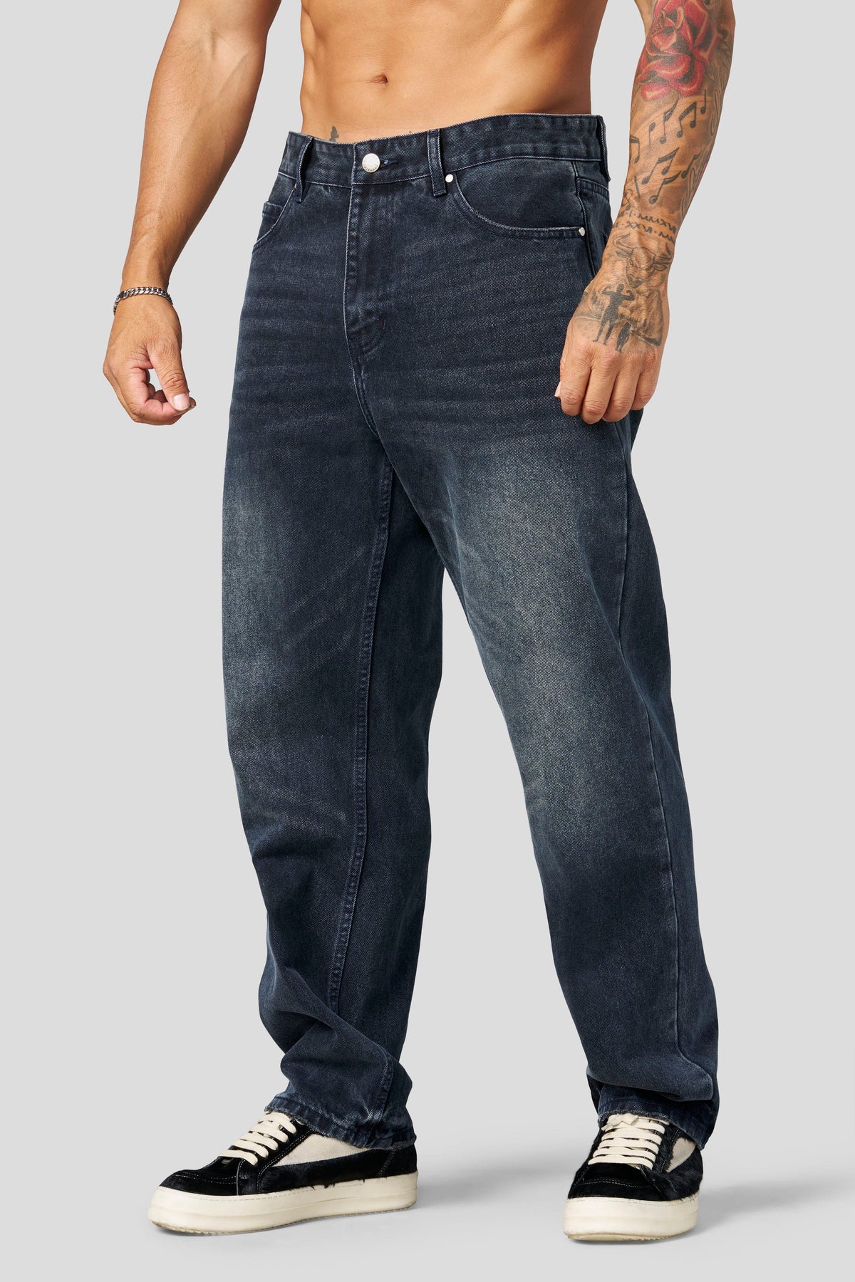 YoungLA 6038 - Perfect Straight Cut Jeans 'Dark Navy Wash'