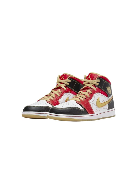 Air Jordan 1 Mid XQ 'White Black Sport Red'