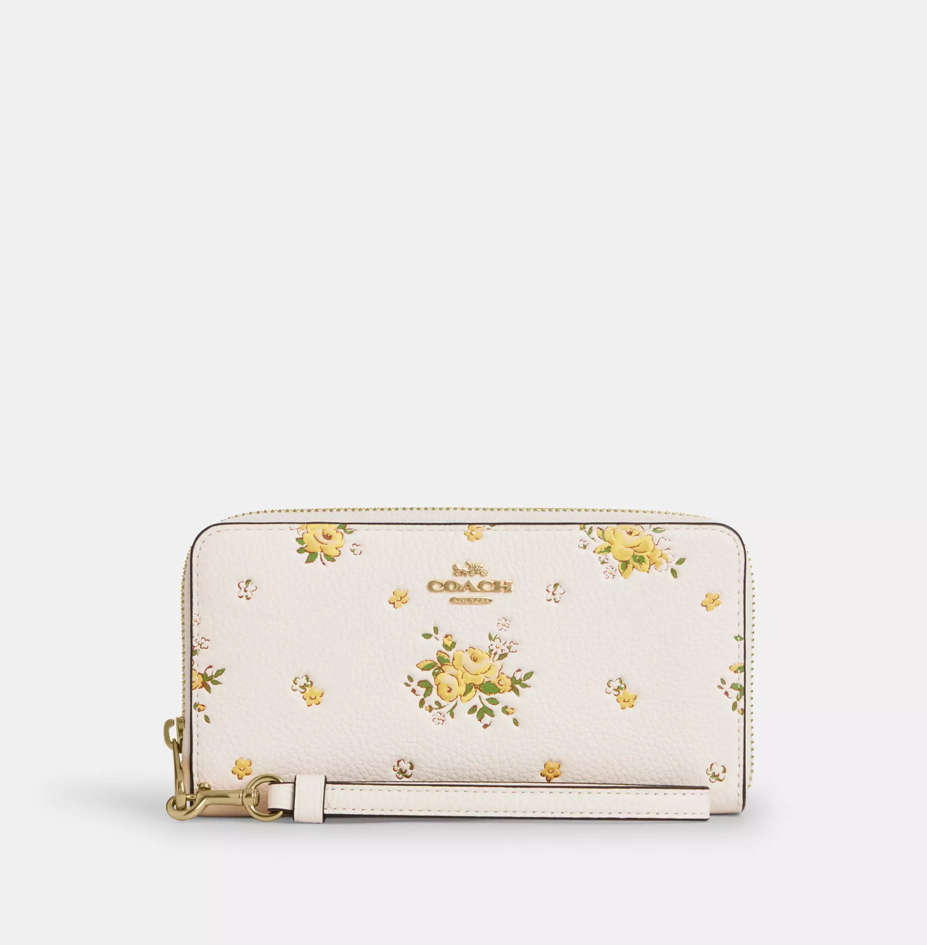 COACH Long Zip Around Wallet With Floral Print