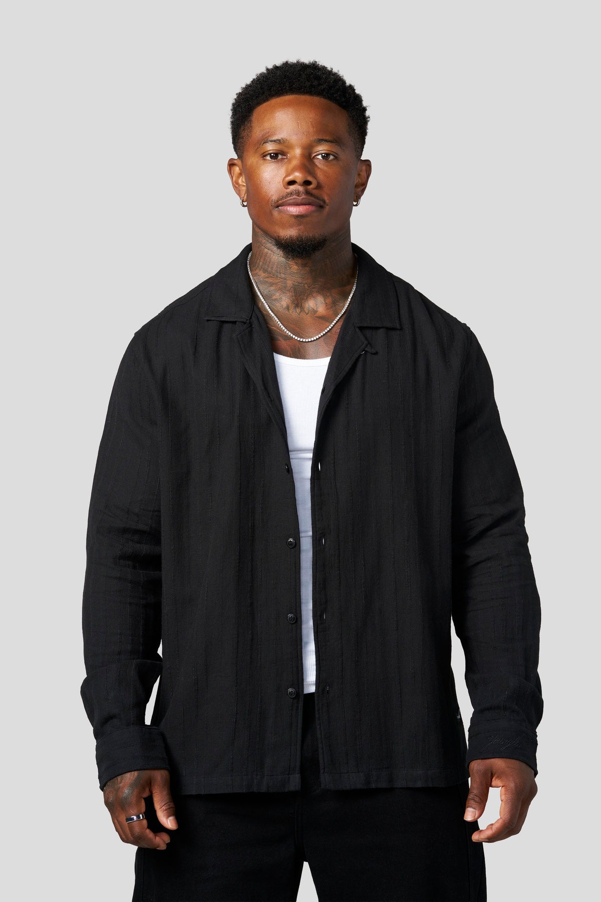 YoungLA 8024 - Soho Stripe Shirts 'Black'