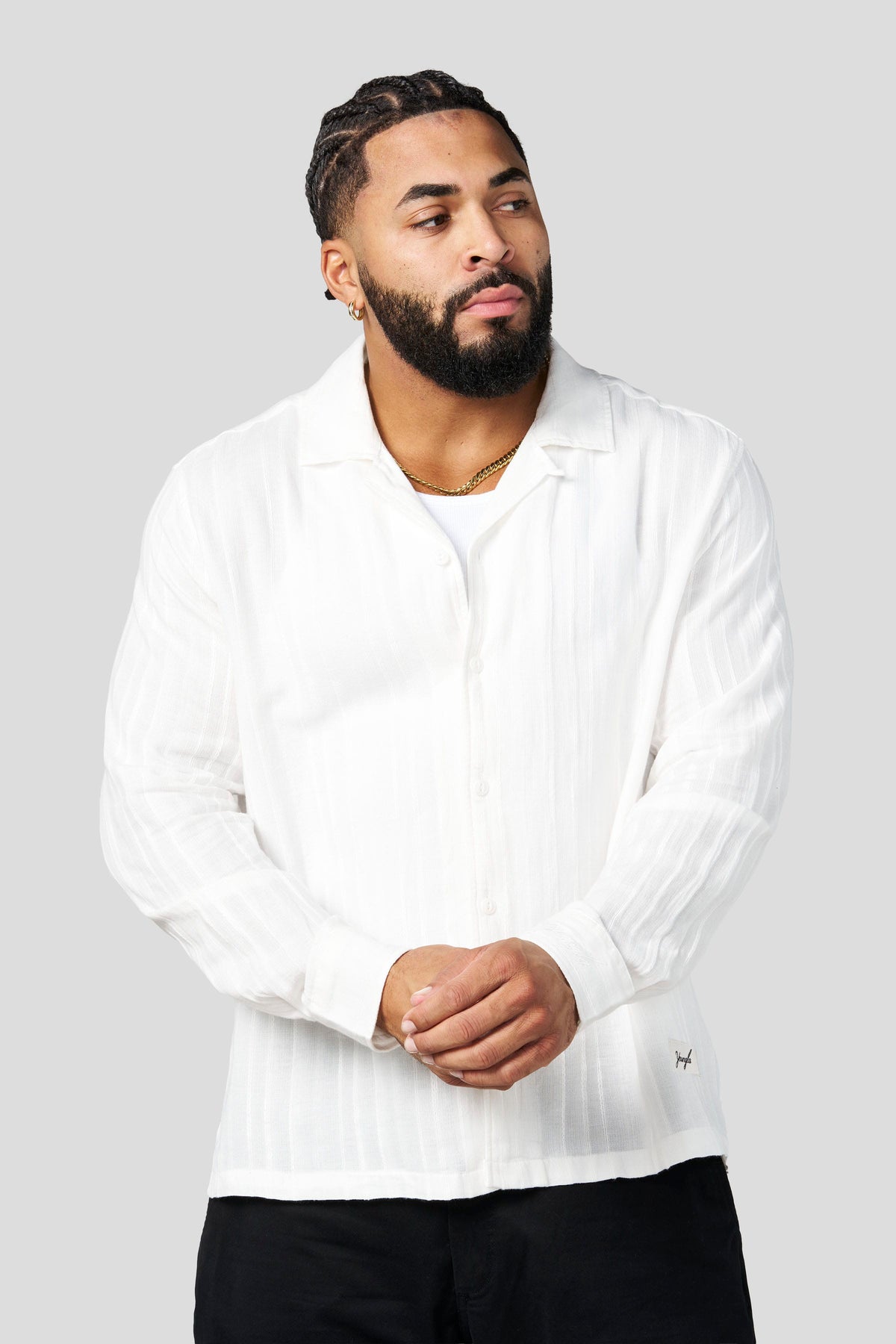 YoungLA 8024 - Soho Stripe Shirts 'White'