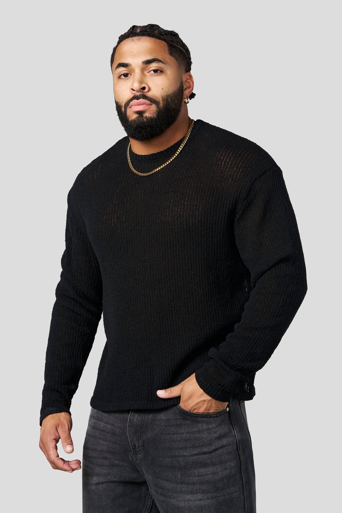 YoungLA 8044 - Evening Knit Longsleeves 'Black'