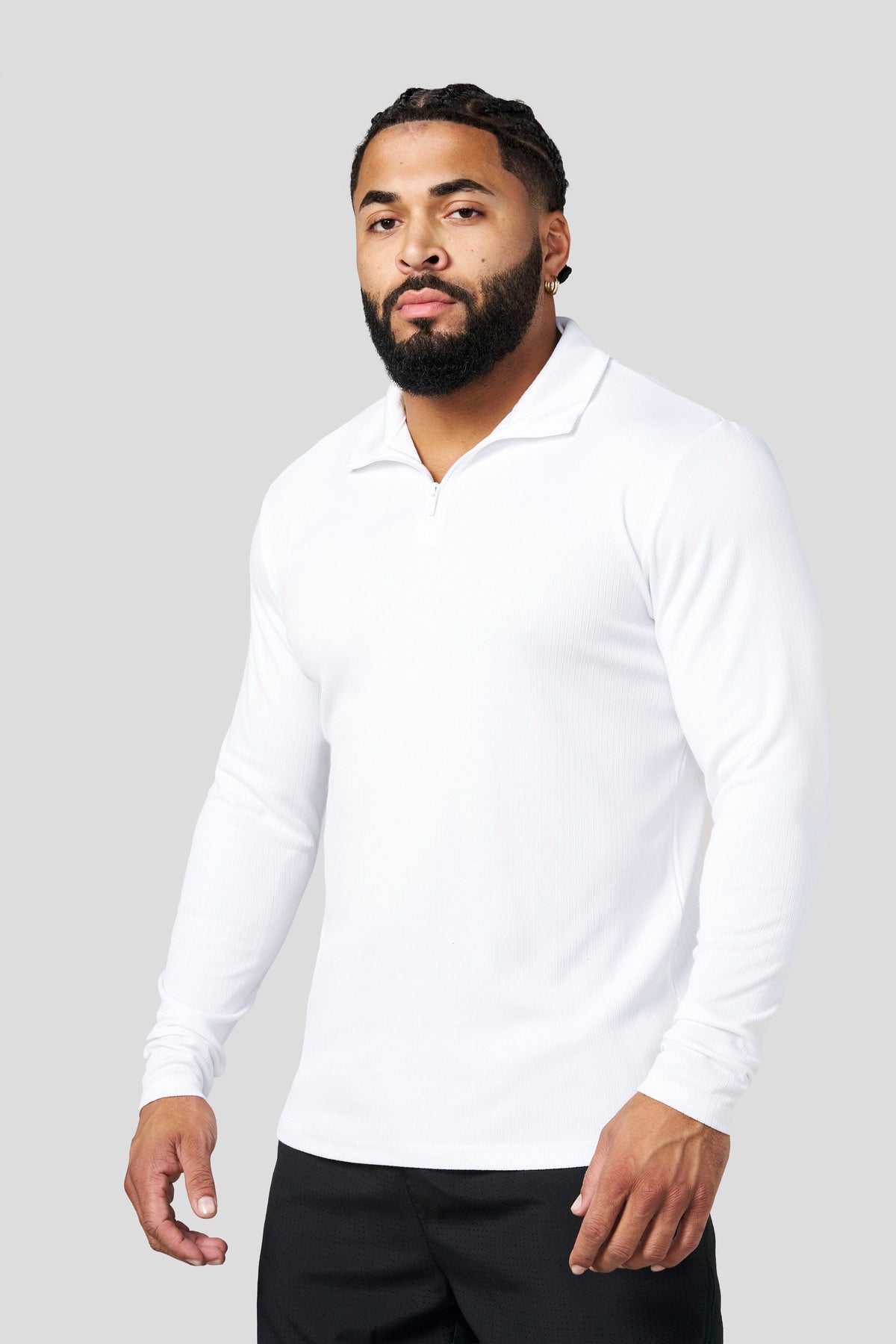 YoungLA 8124 - Essential Quarter Zip 'White'