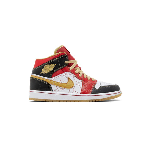 Air Jordan 1 Mid XQ 'White Black Sport Red'