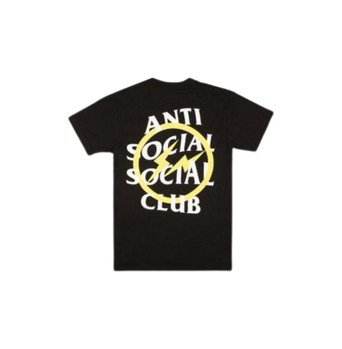 Anti Social Social Club x Fragment Design Yellow Bolt Tee 'Black'