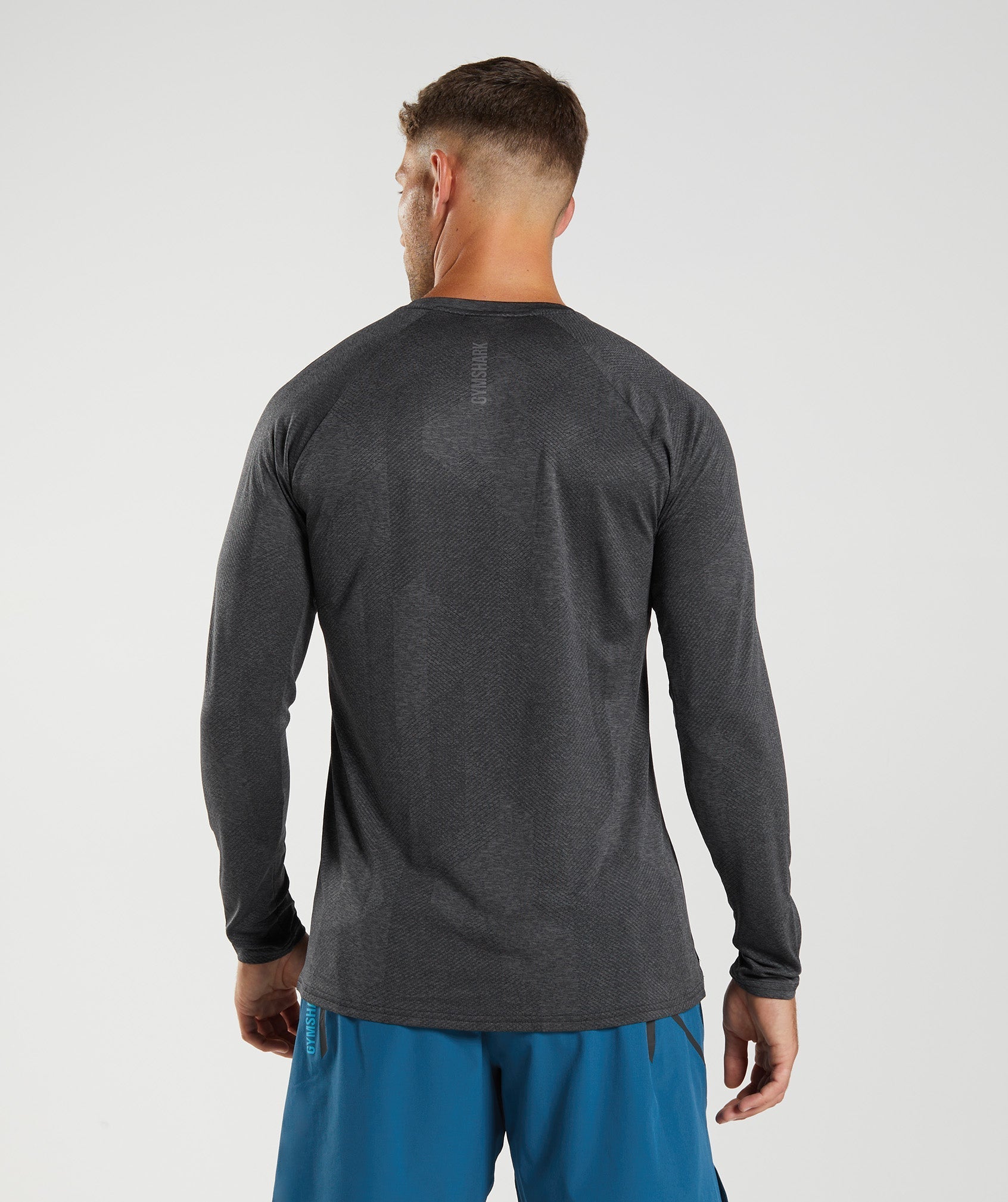 Gymshark Apex Long Sleeve T-Shirt 'Black Silhouette Grey'