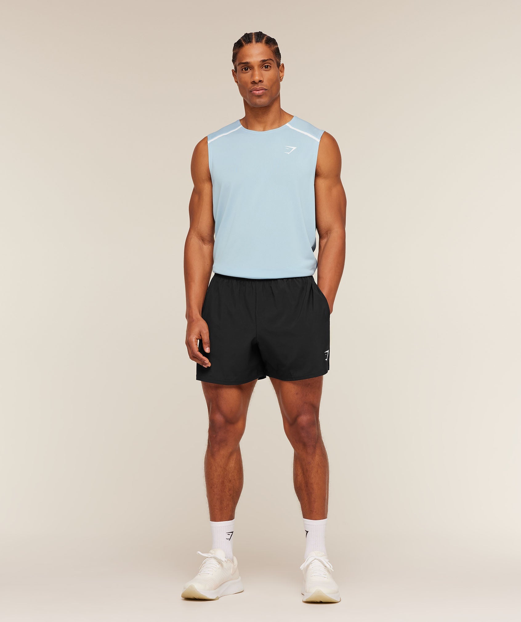 Gymshark Arrival Contrast Tank 'Chilled Blue Iron Blue'