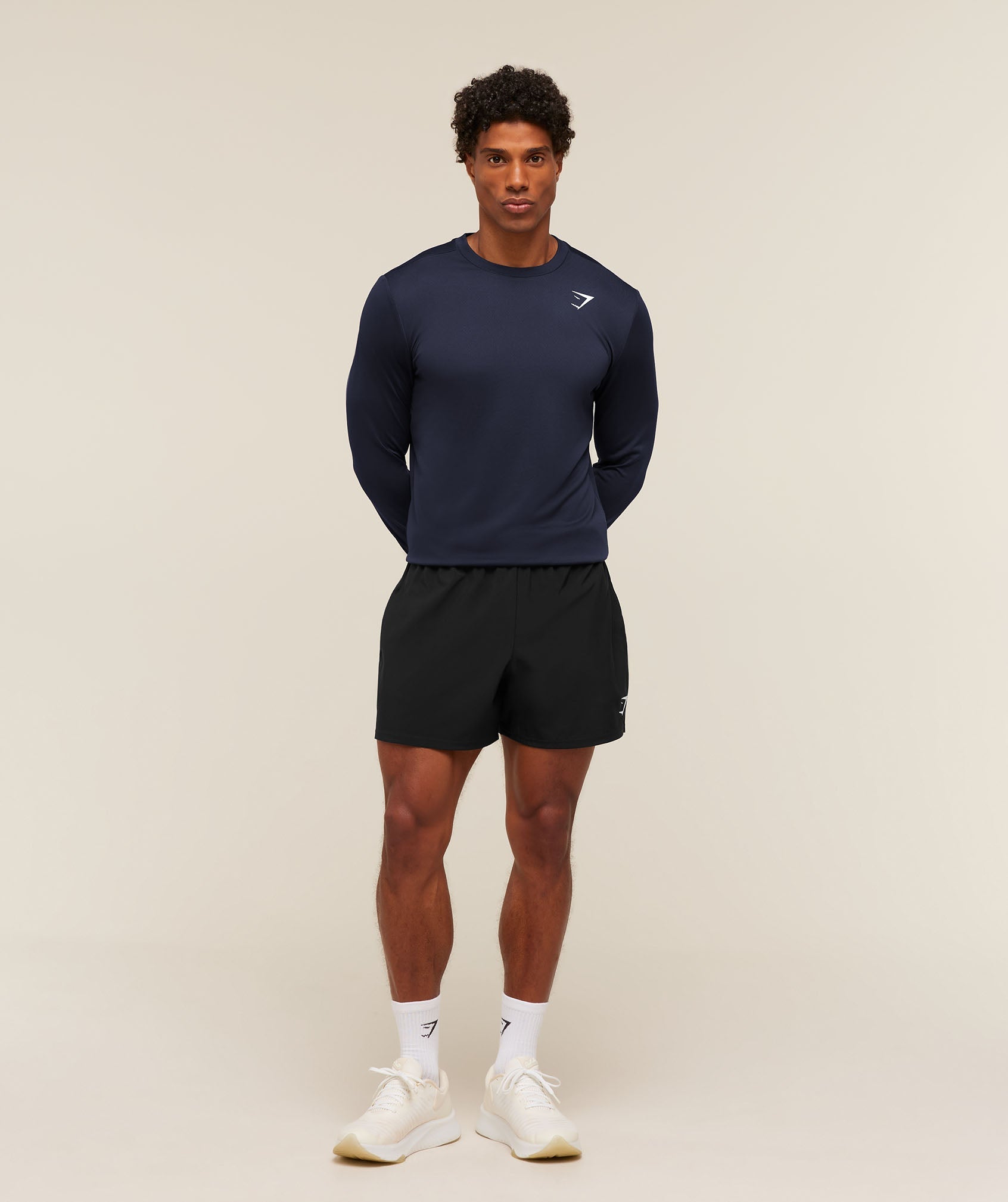 Gymshark Arrival Long Sleeve T-Shirt 'Heavy Blue'