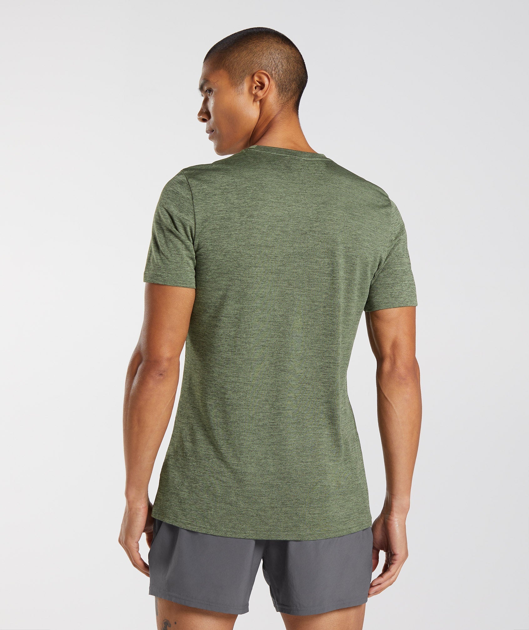 Gymshark Arrival Marl T-Shirt 'Core Olive Kalamata Olive Marl'