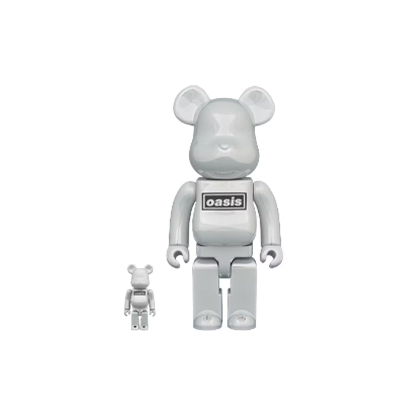 Bearbrick 100% & 400% Set Oasis White Chrome