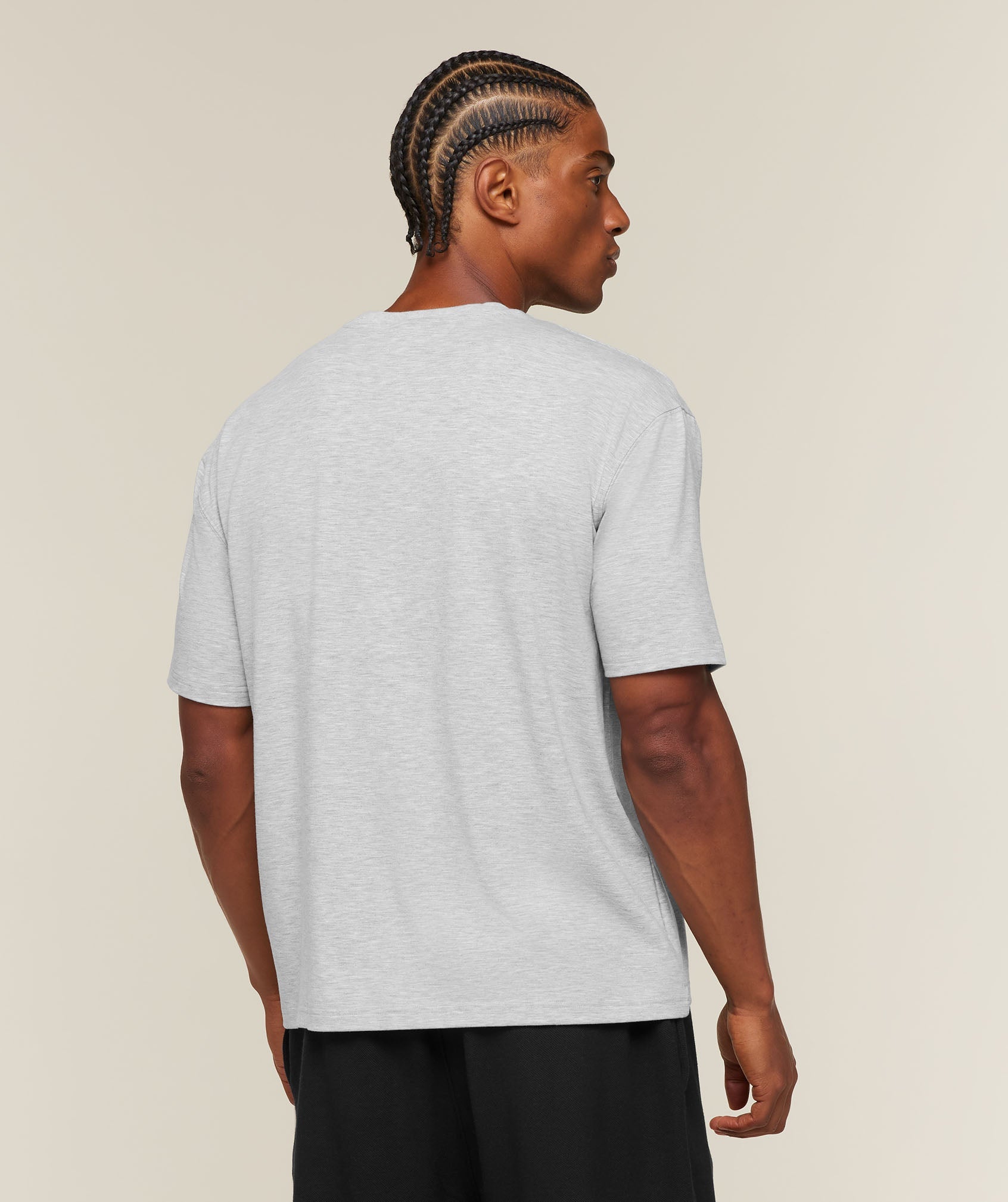 Gymshark Campus Crest T-Shirt 'Bros Soft Grey Marl'