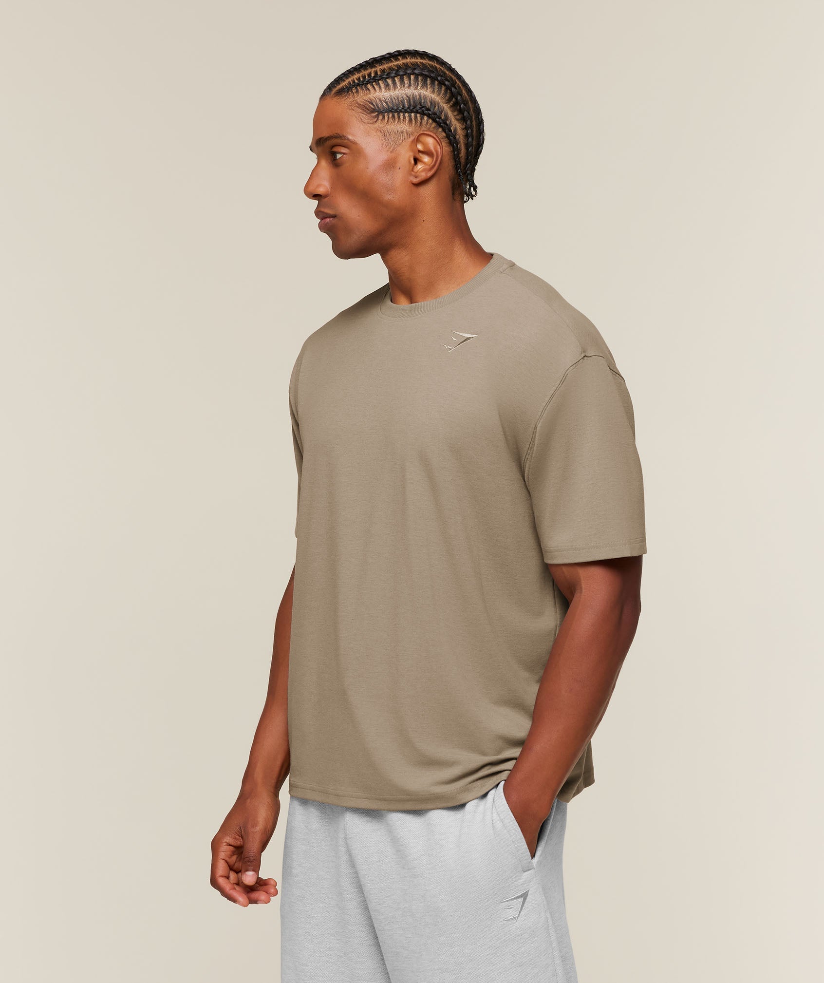 Gymshark Campus Crest T-Shirt 'Lifestyle Brown'