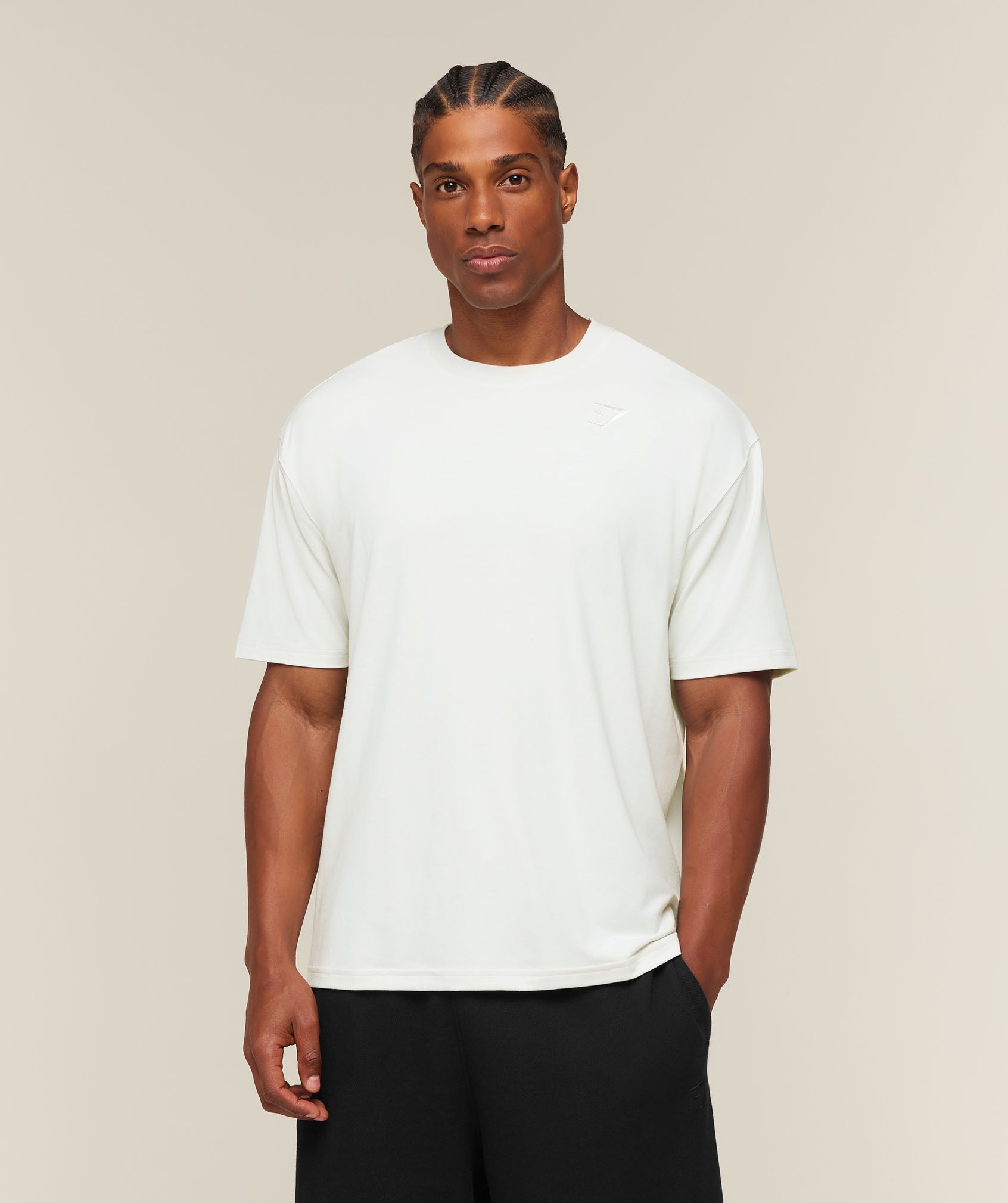 Gymshark Campus Crest T-Shirt 'Soft White'