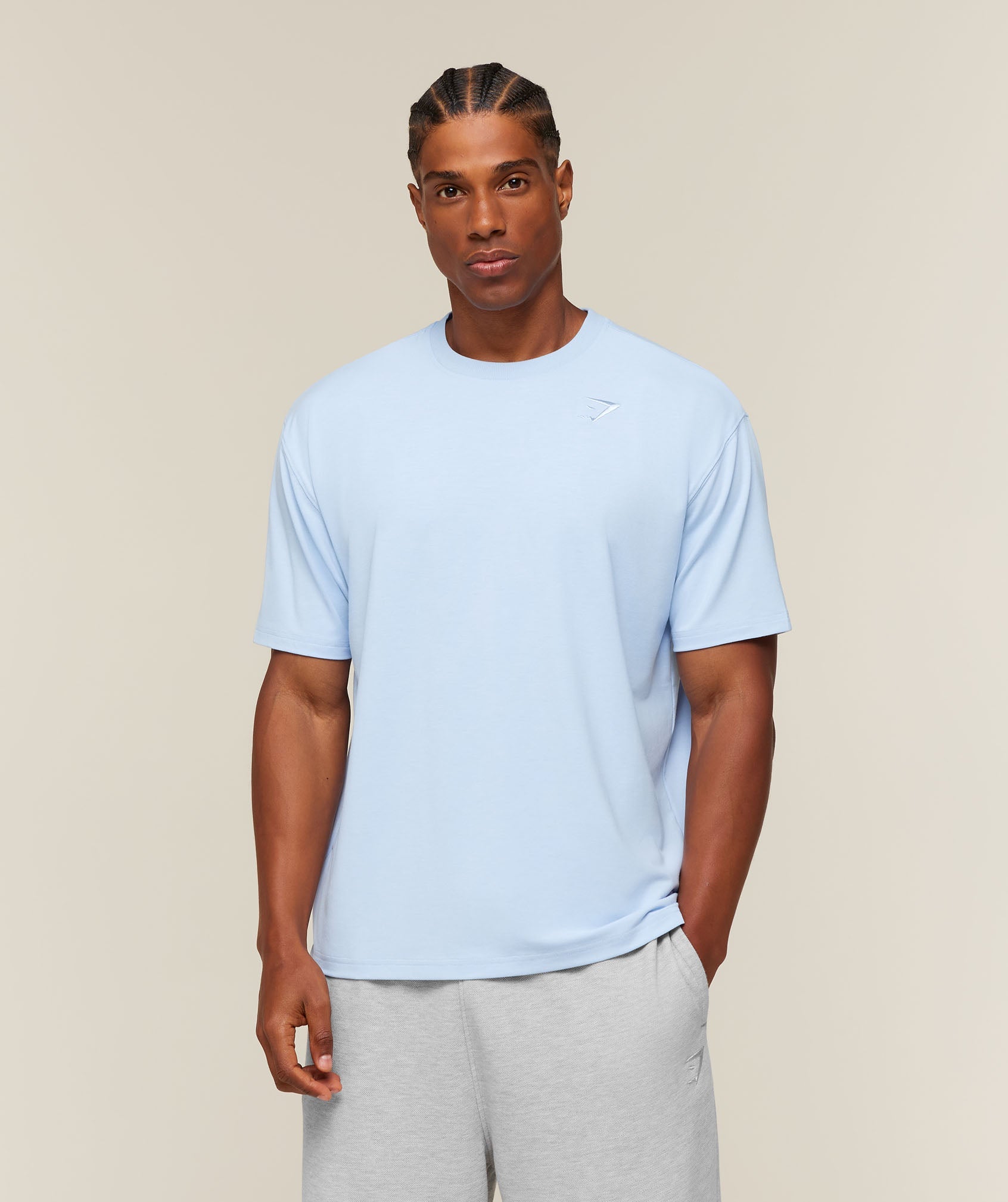 Gymshark Campus Crest T-Shirt 'Tranquil Blue'