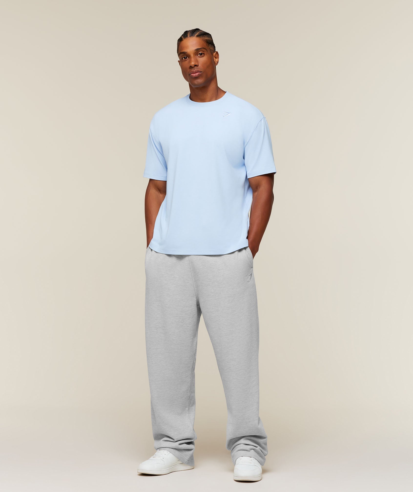 Gymshark Campus Crest T-Shirt 'Tranquil Blue'