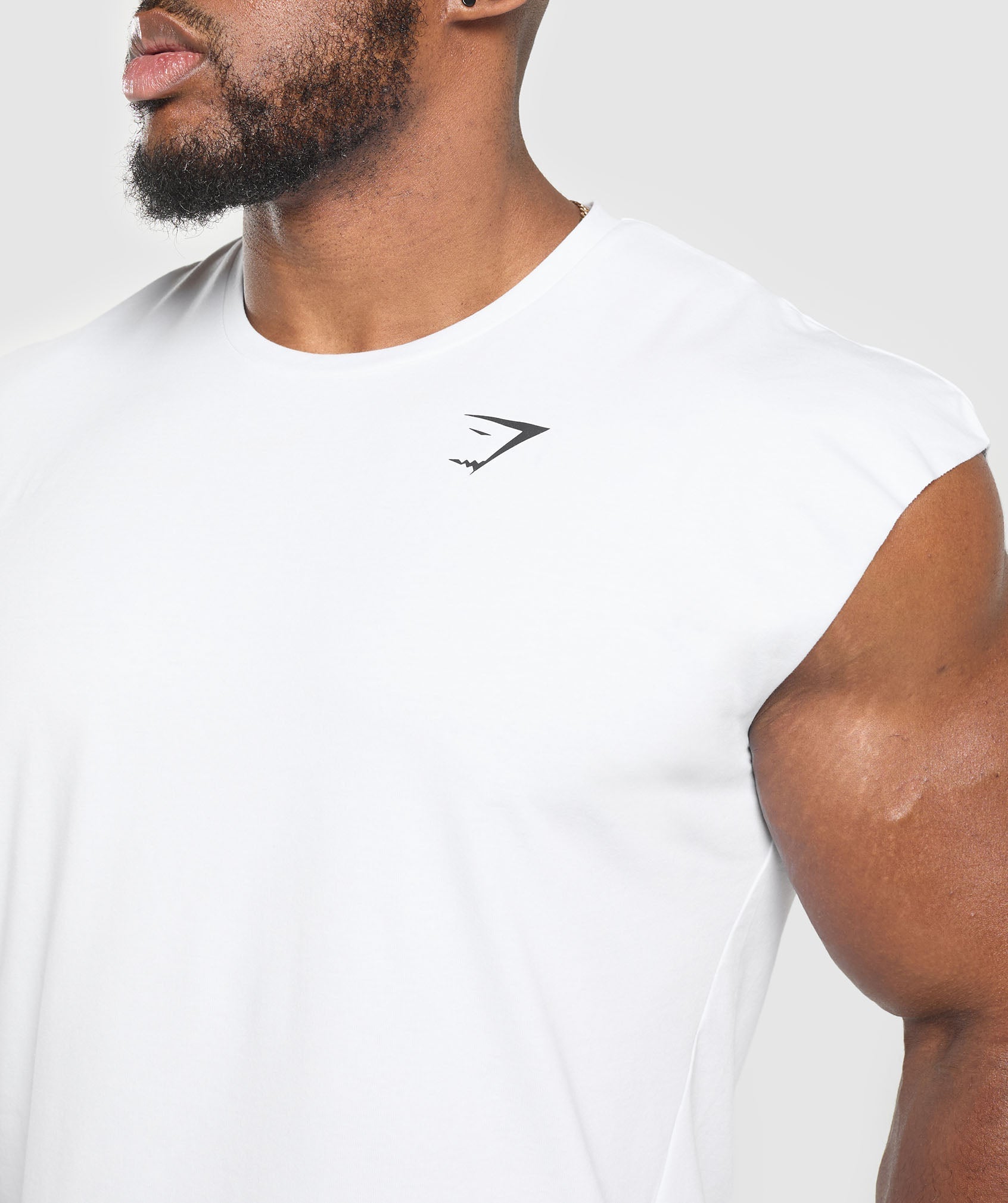 Gymshark Critical Cut Off Tank 'White'