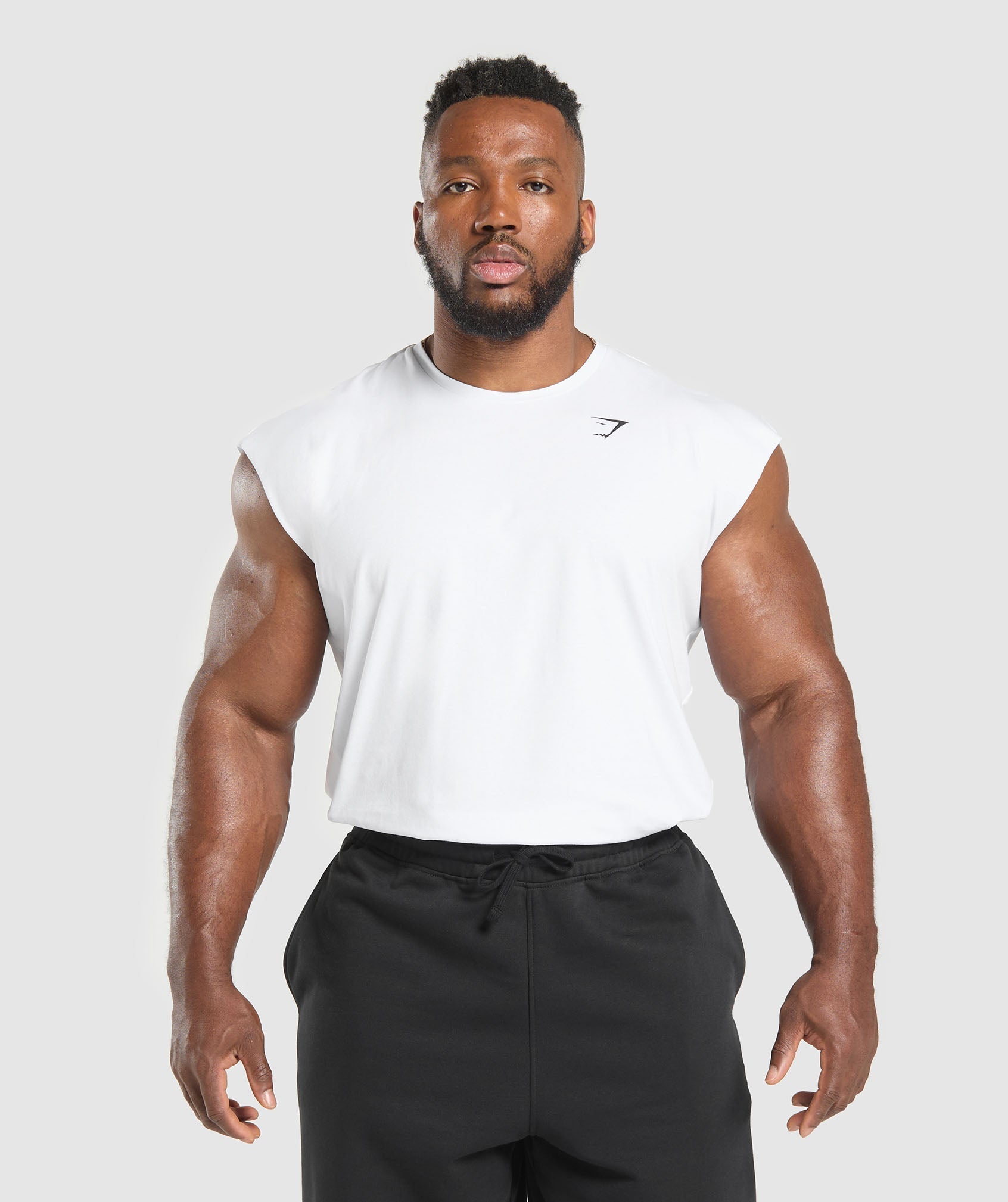 Gymshark Critical Cut Off Tank 'White'