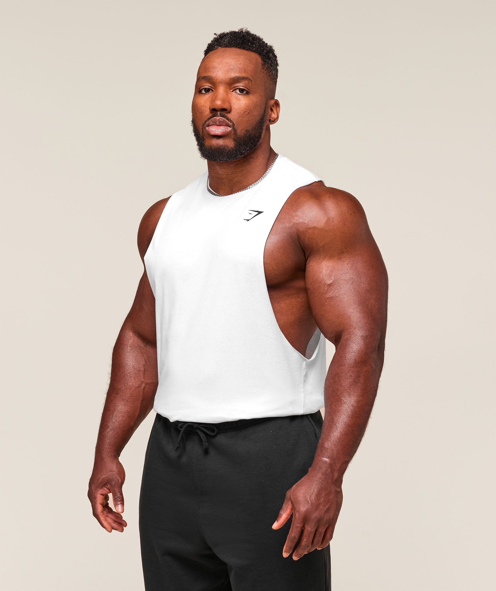 Gymshark Critical 2.0 Drop Arm Tank 'White'