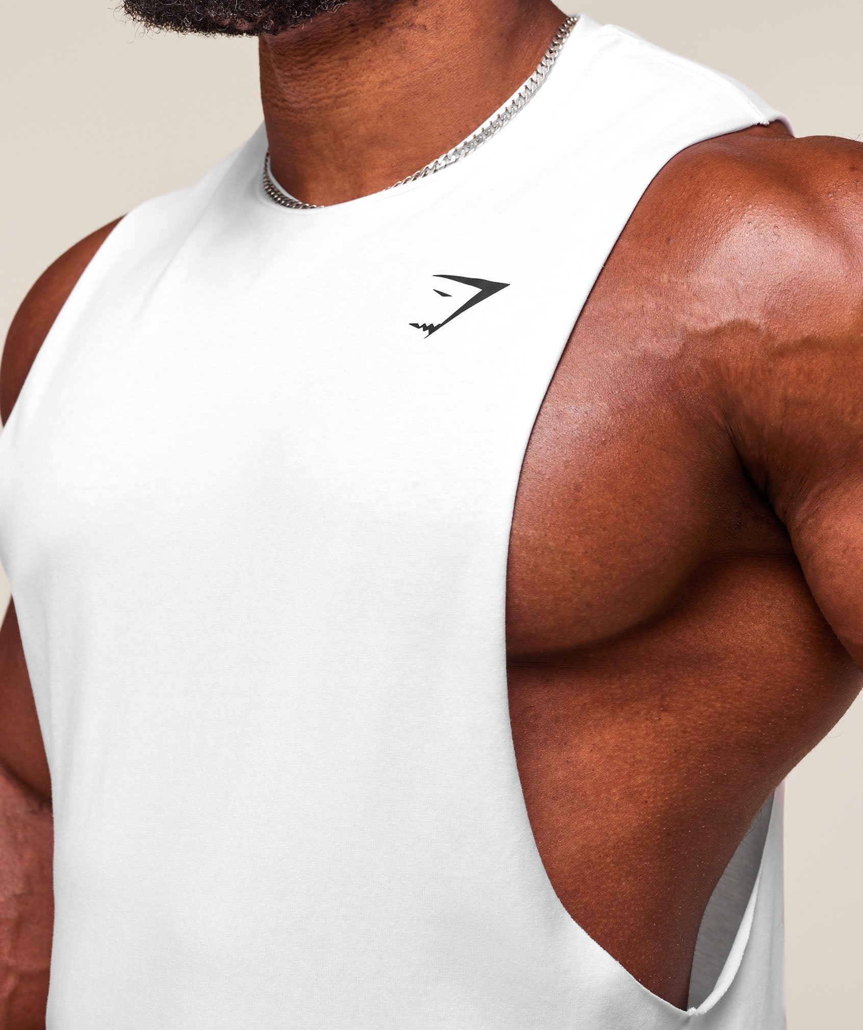 Gymshark Critical 2.0 Drop Arm Tank 'White'