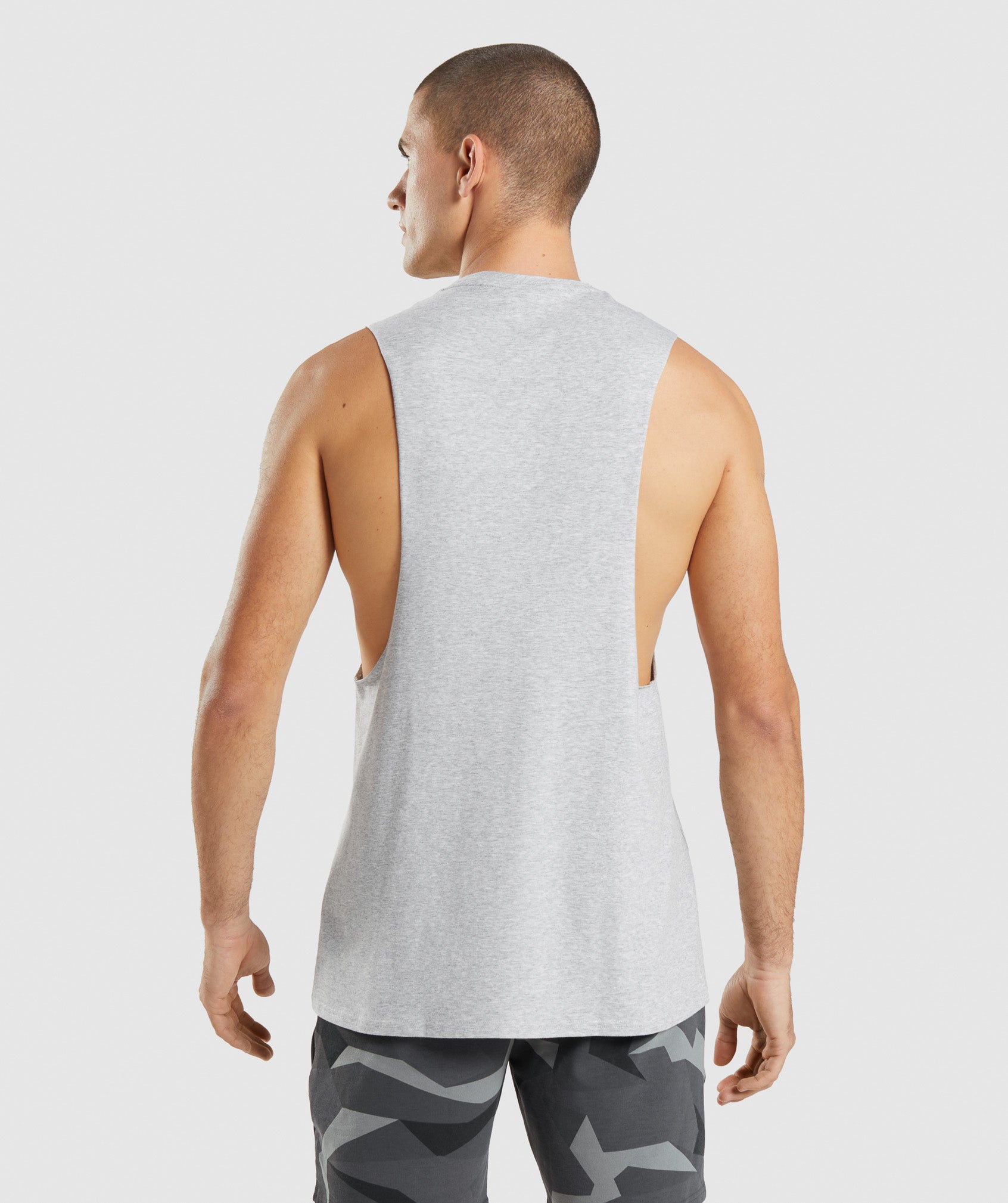 Gymshark Critical 2.0 Drop Arm Tank 'Light Grey Marl'