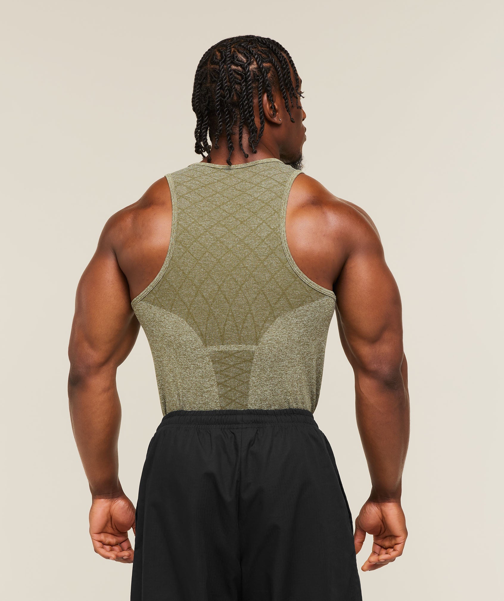 Gymshark Devant Seamless Tank 'Canvas Green'