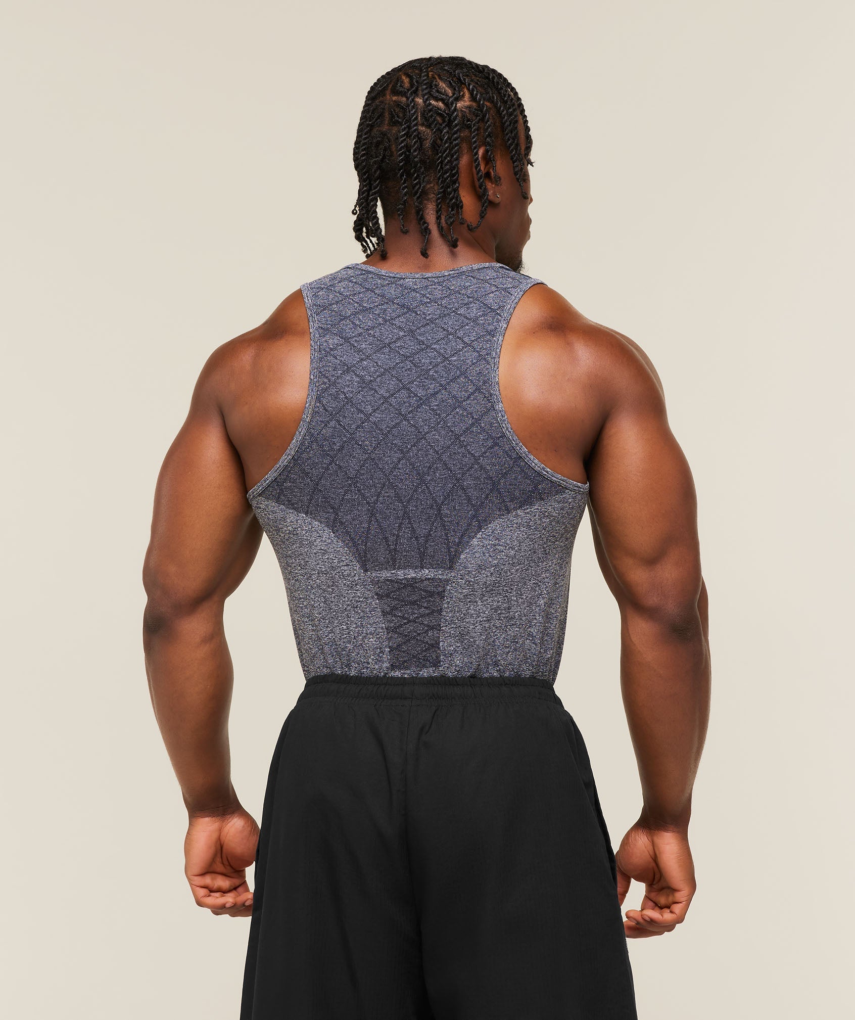 Gymshark Devant Seamless Tank 'Heavy Blue'