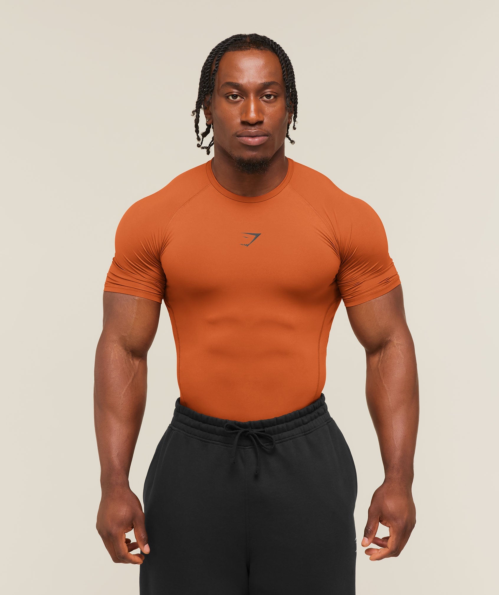 Gymshark Element Baselayer T-Shirt 'Nutmeg Orange'
