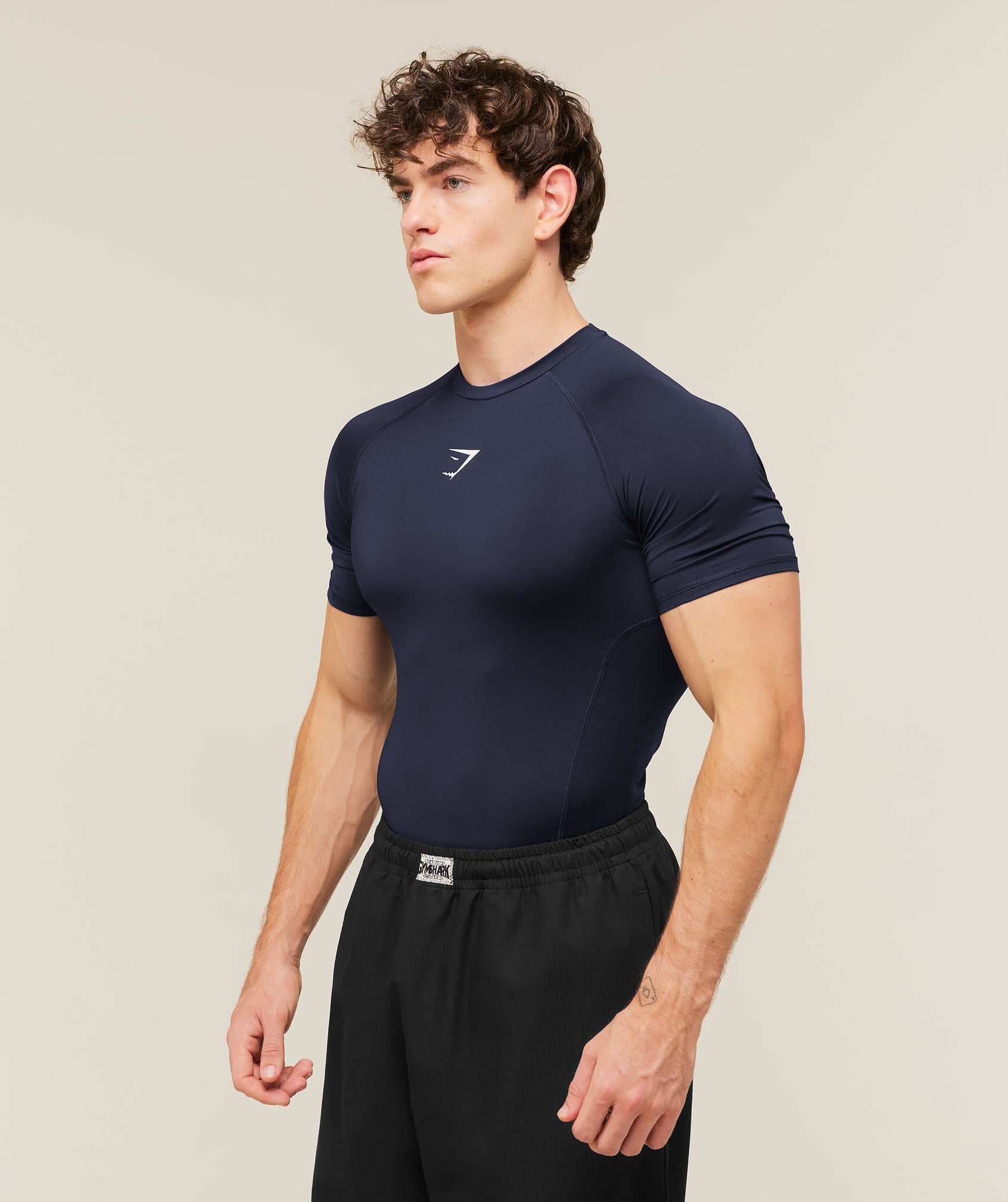 Gymshark Element Baselayer T-Shirt 'Heavy Blue'