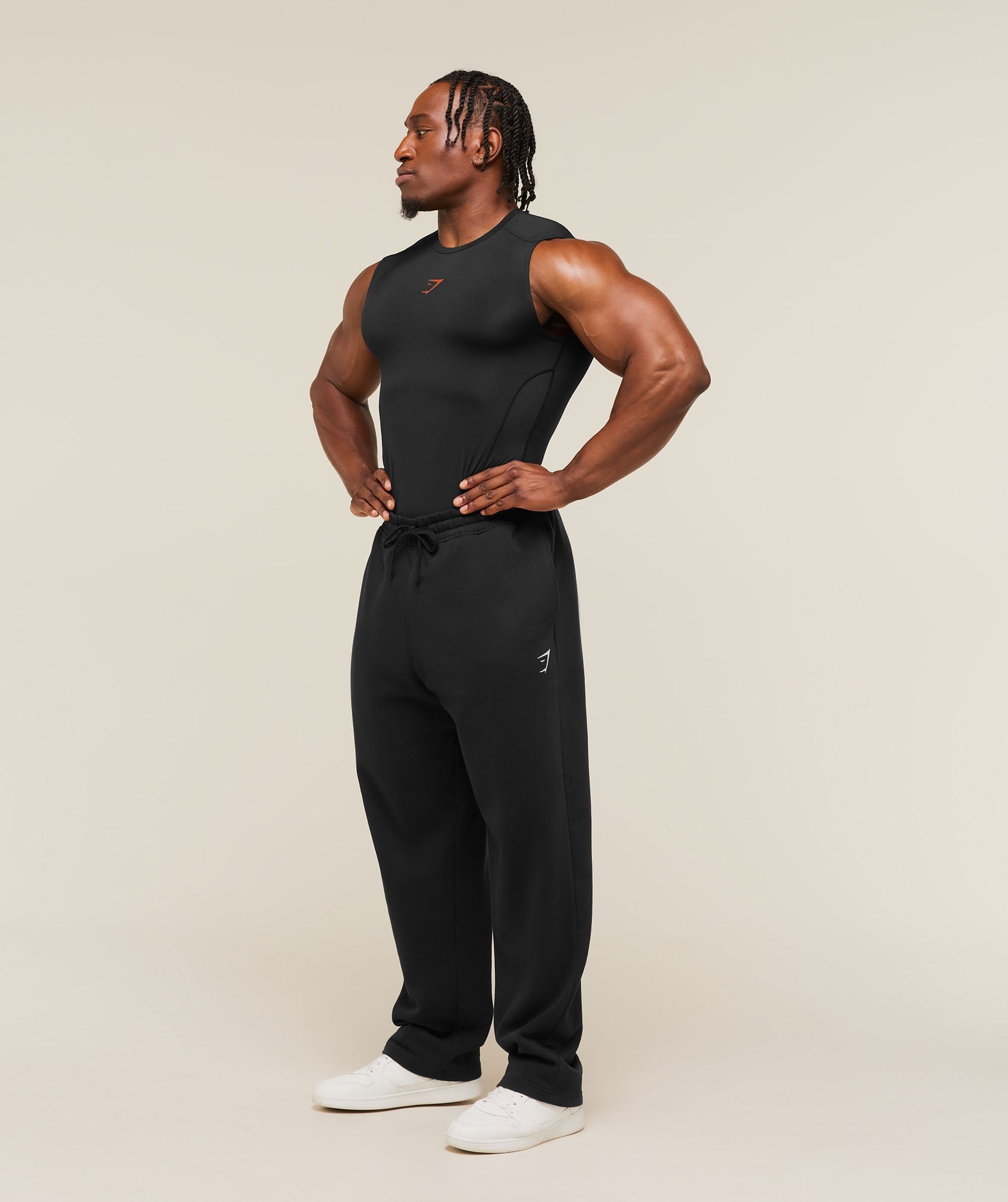 Gymshark Element Tank 'Black Nutmeg Orange'