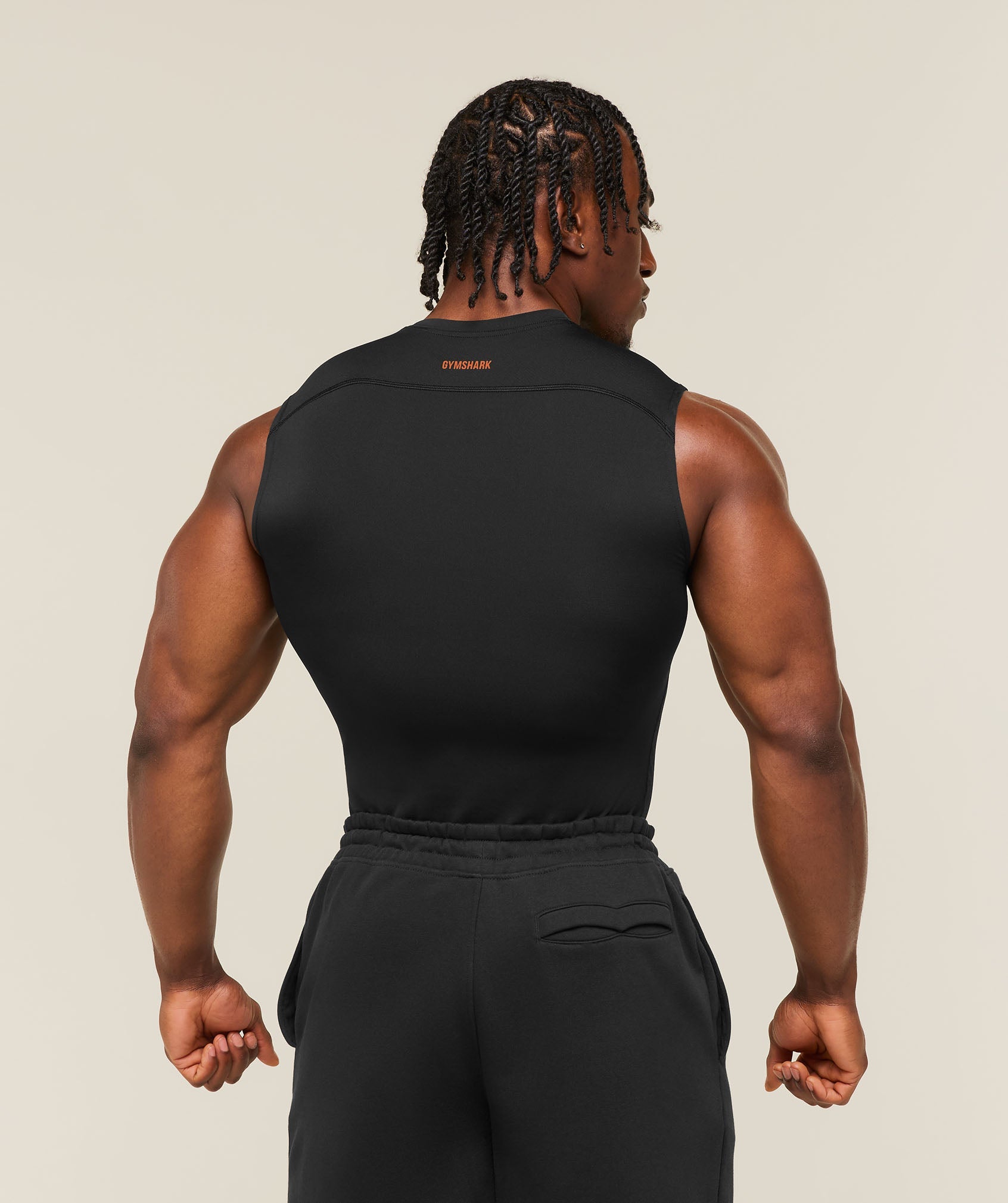 Gymshark Element Tank 'Black Nutmeg Orange'