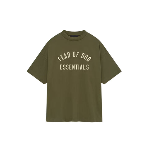 Fear of God Essentials Jersey Crewneck Tee 'Military'