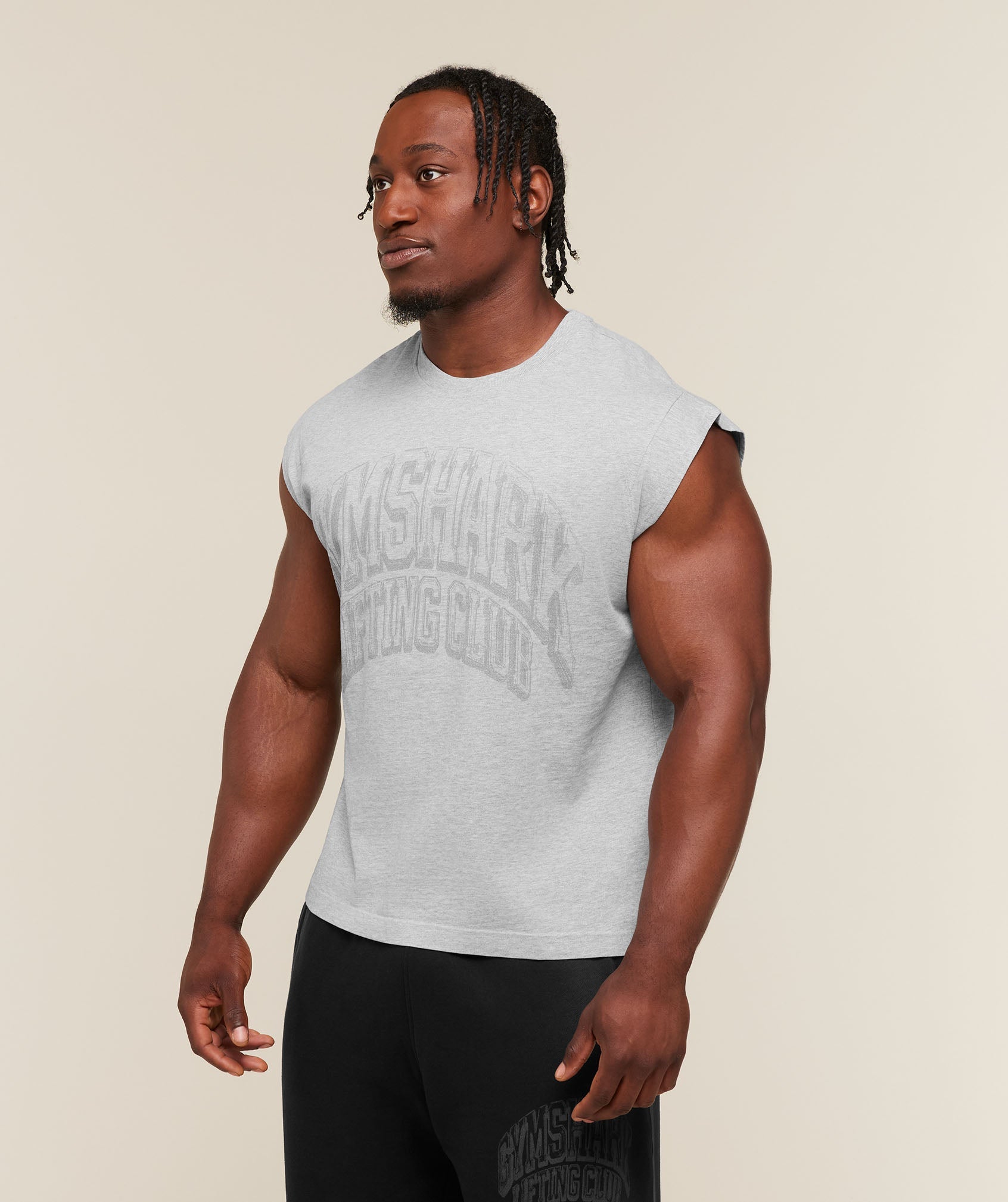 Gymshark GSLC Cut off tank 'Bros Soft Grey Marl'