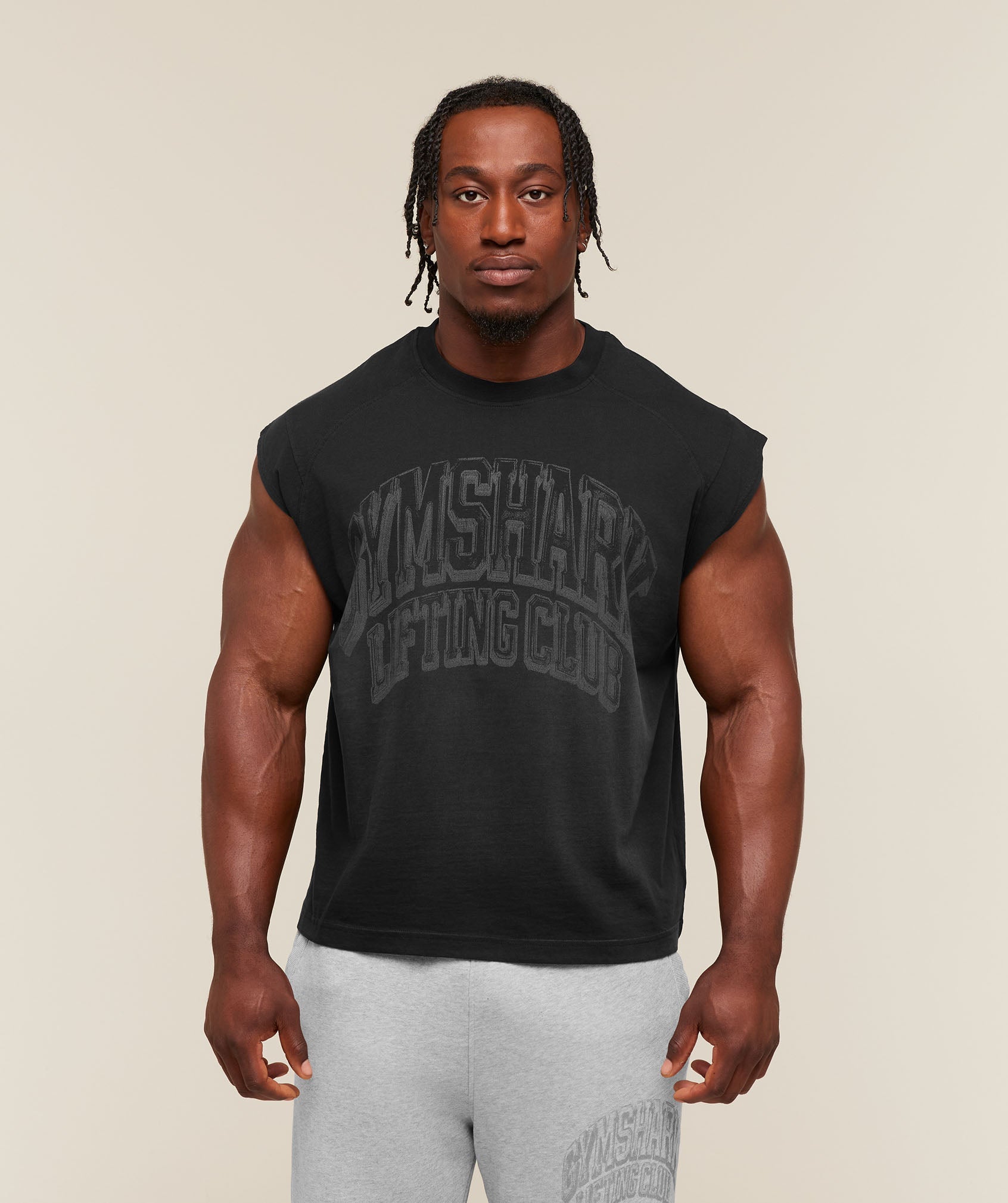 Gymshark GSLC Cut off tank 'Black Wash'