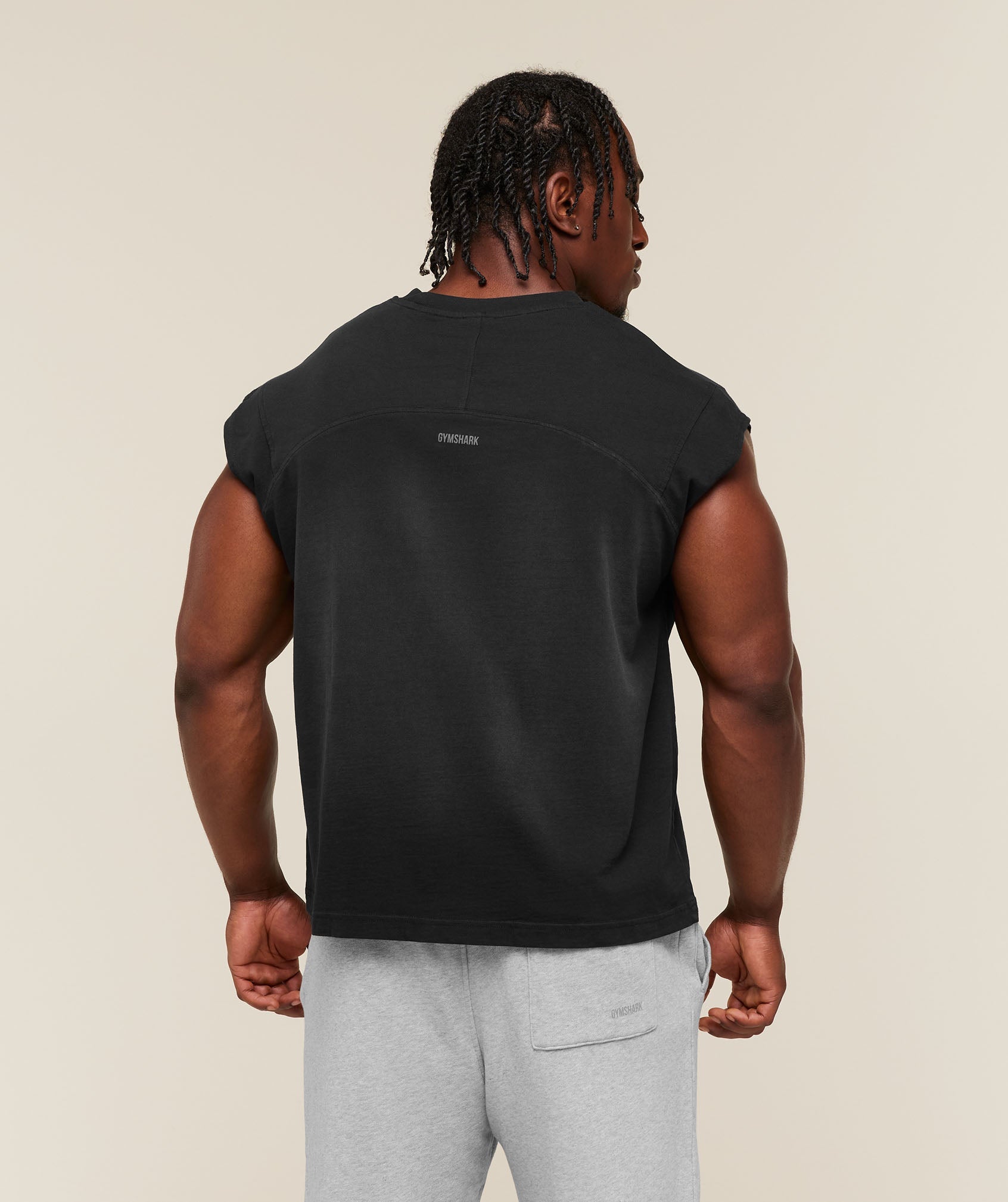 Gymshark GSLC Cut off tank 'Black Wash'