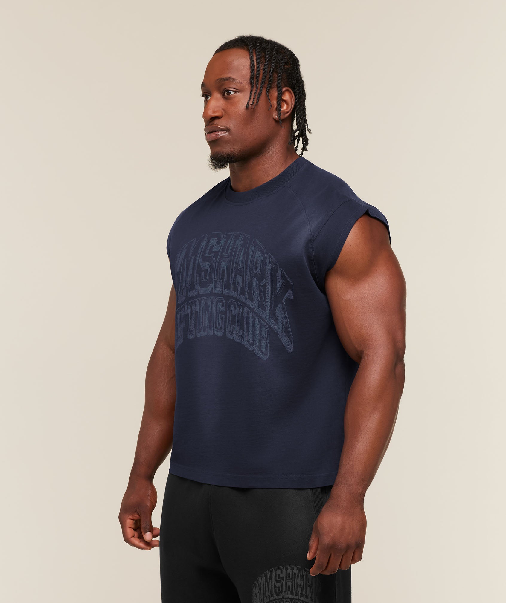Gymshark GSLC Cut off tank 'Heavy Blue Wash'