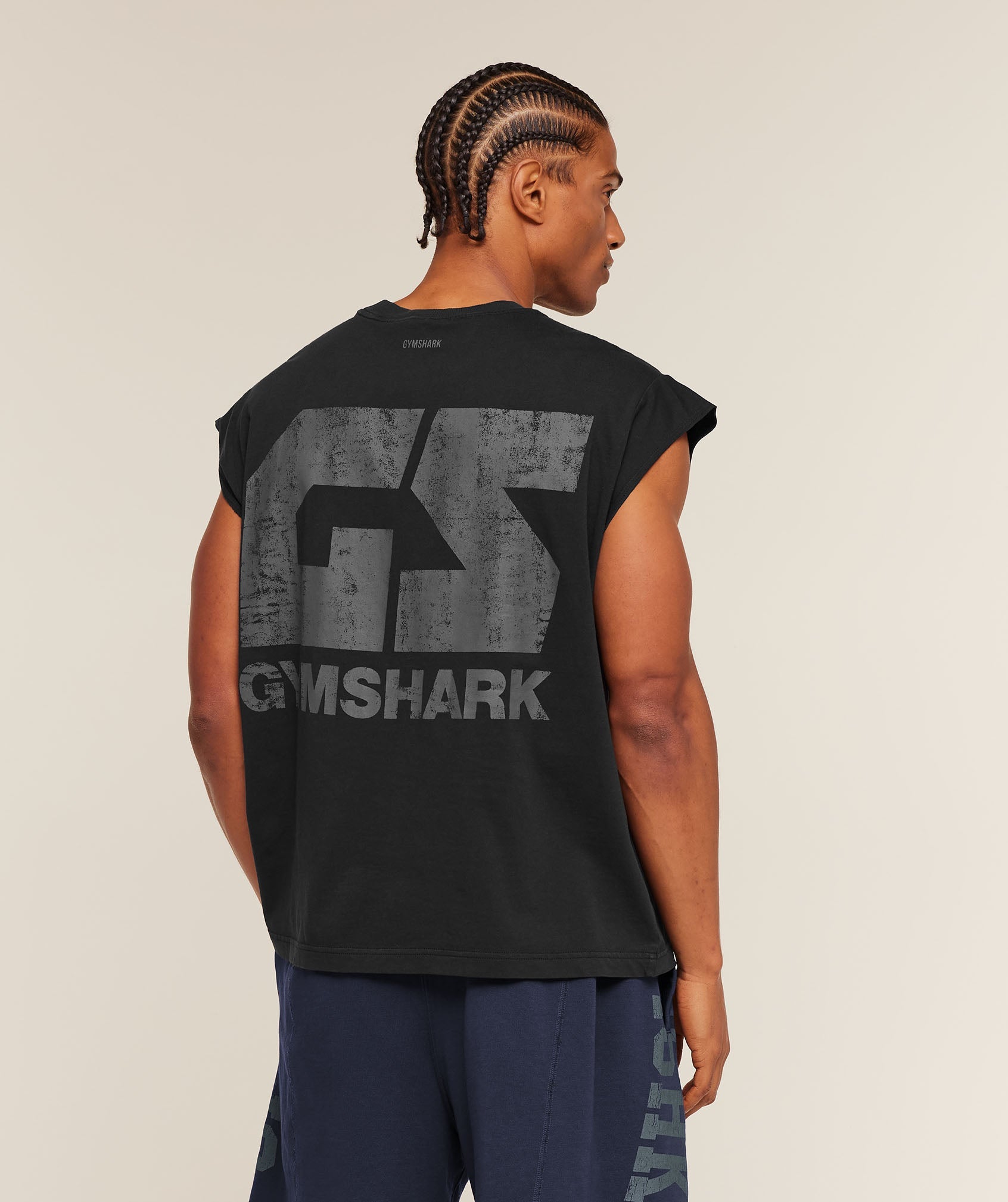 Gymshark Accent Capped Sleeve T-Shirt 'Black'