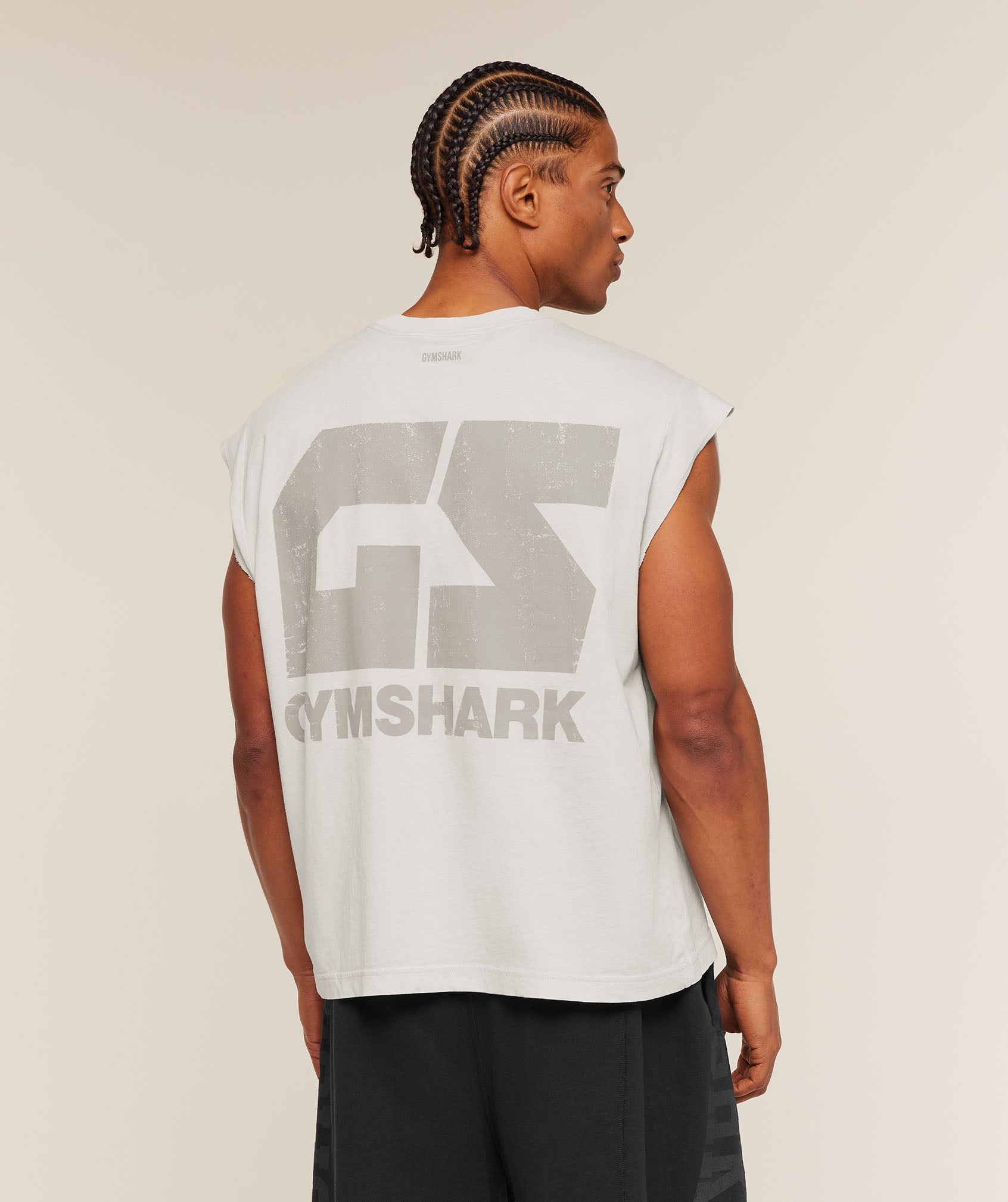 Gymshark Accent Capped Sleeve T-Shirt 'Light Grey'