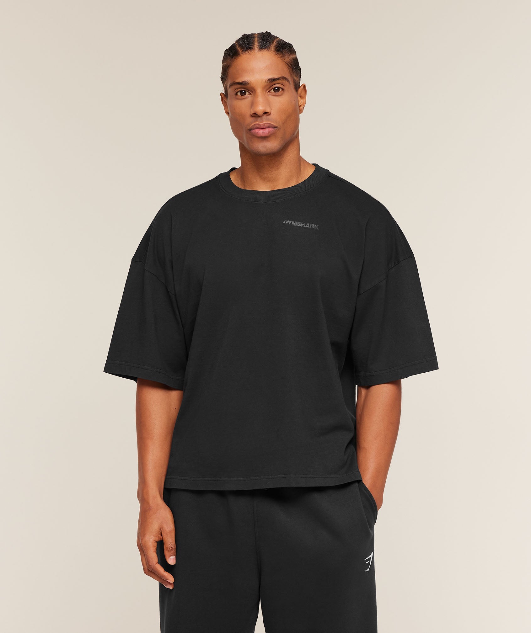Gymshark Accent Boxy T-Shirt 'Black'