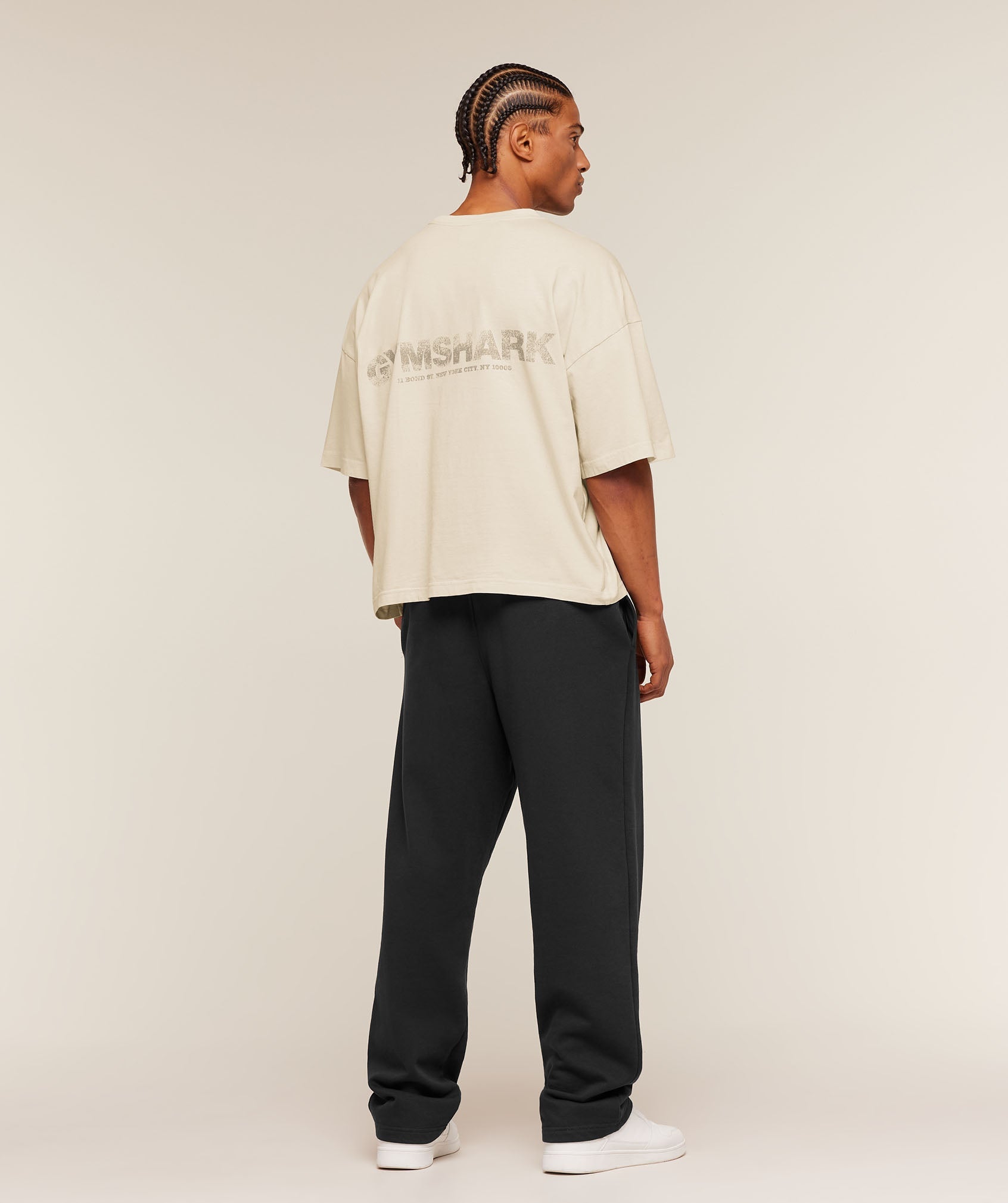 Gymshark Accent Boxy T-Shirt 'Tinted White'