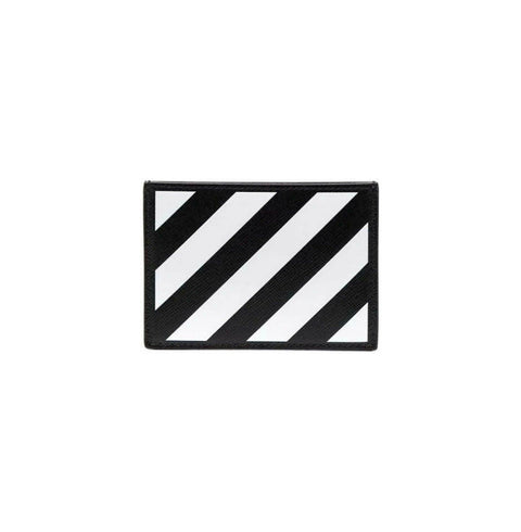 OFF-WHITE Diag Saf Binder Bifold Wallet Black/White