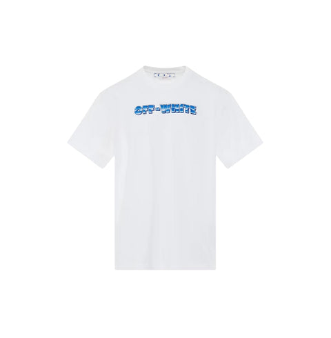 Off-White Blue Metal Arrows White Oversized Tee