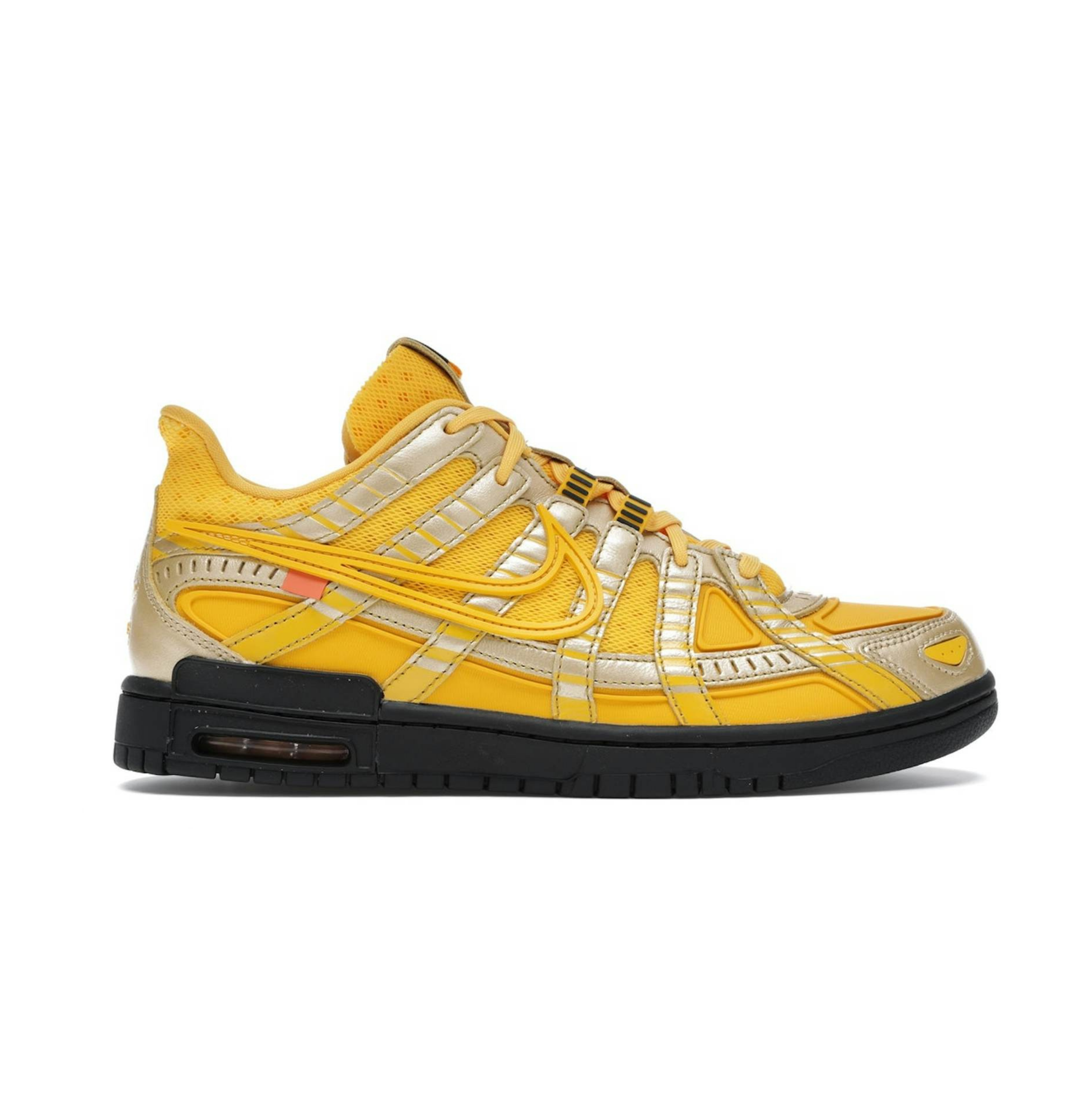 Off-White x Nike Air Rubber Dunk 'University Gold'