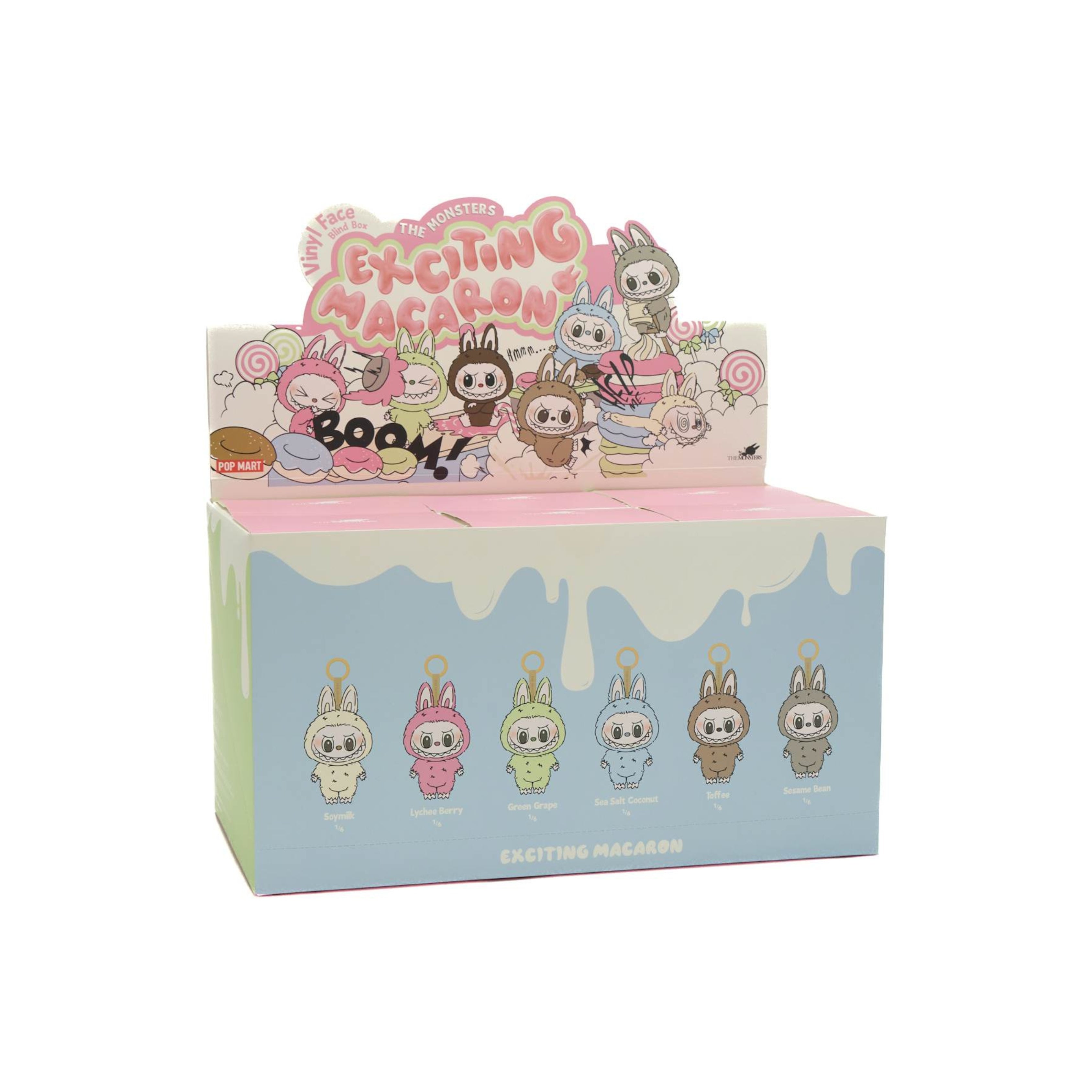 Pop Mart Labubu The Monsters Exciting Macarons Vinyl Face Sealed Case (6 Blind Boxes)