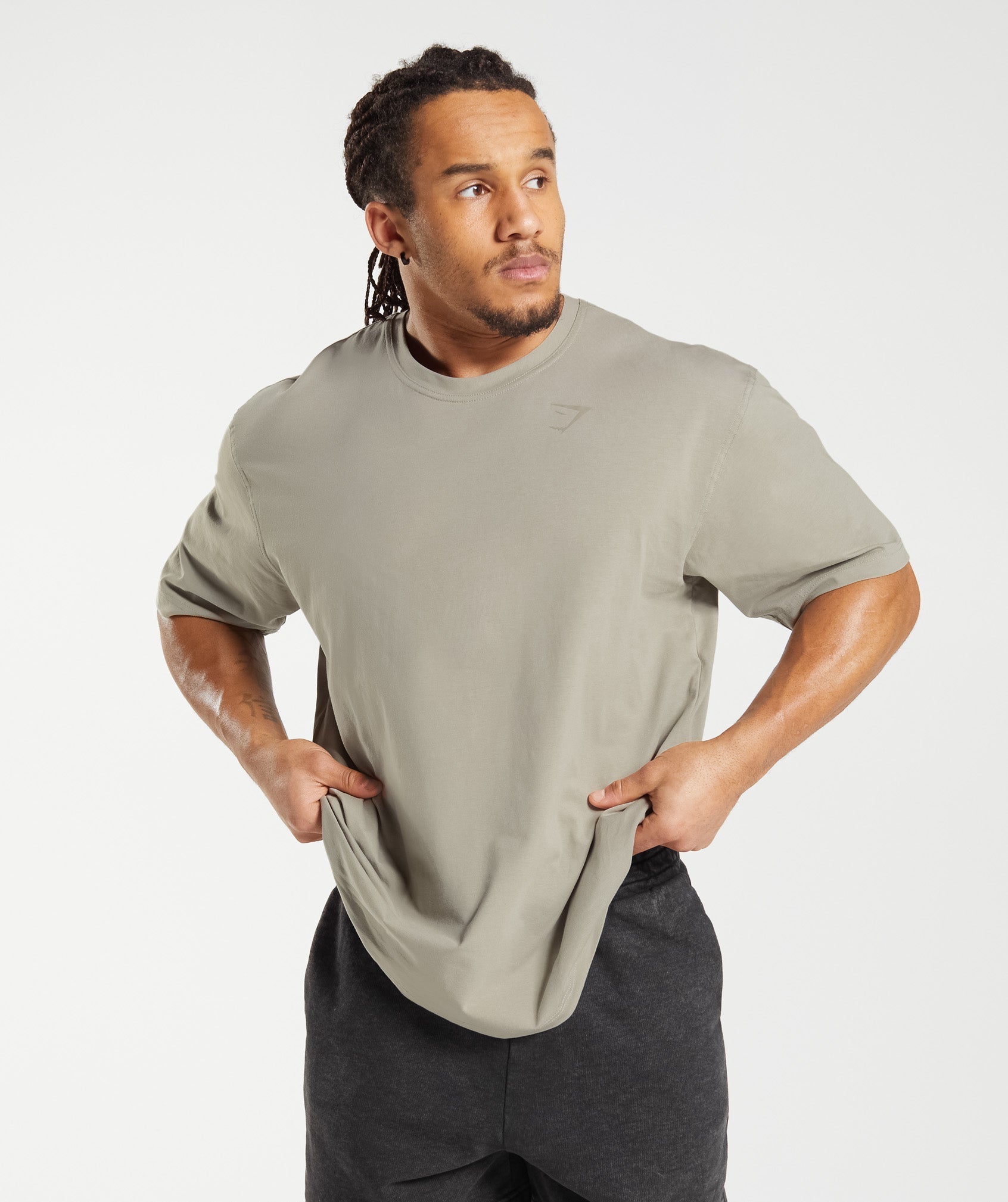 Gymshark Power T-Shirt 'Ecru Brown'
