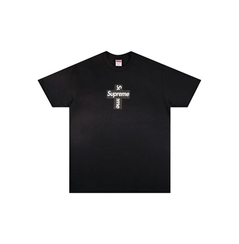 SUPREME CROSS BOX LOGO TEE "BLACK"