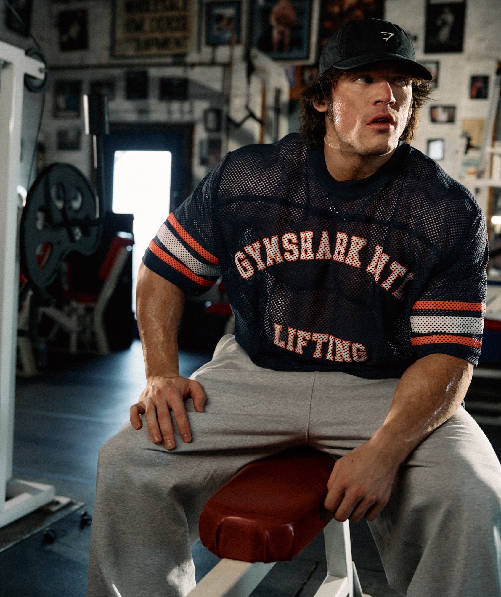 Gymshark Collective Mesh Contrast Jersey 'Heavy Blue'