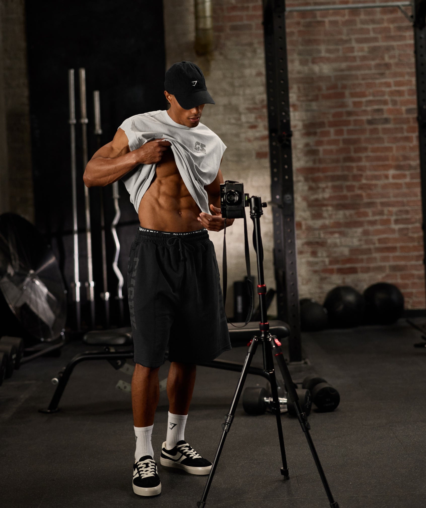 Gymshark Accent Capped Sleeve T-Shirt 'Light Grey'