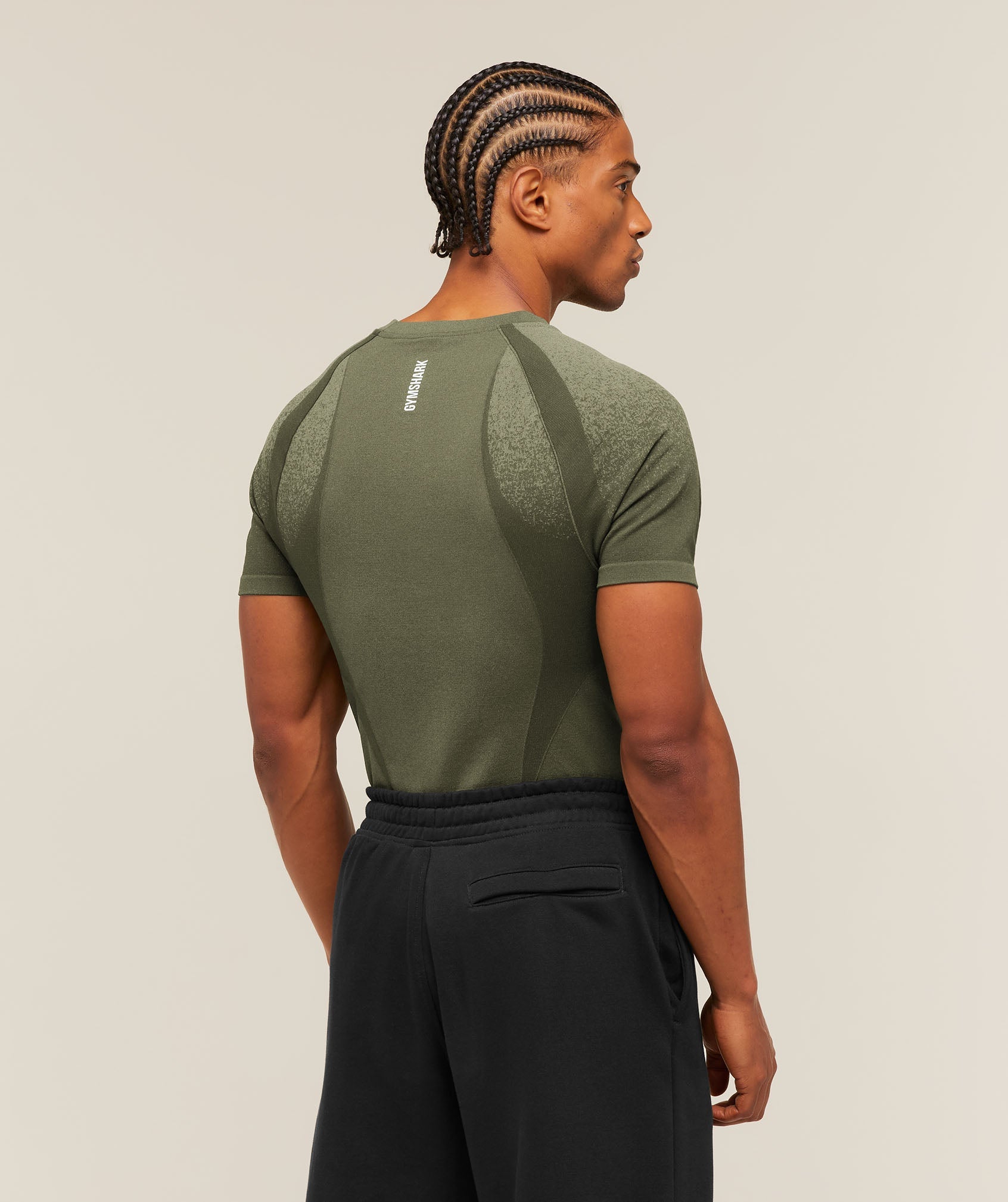Gymshark Shadow Seamless T Shirt 'Core Olive'