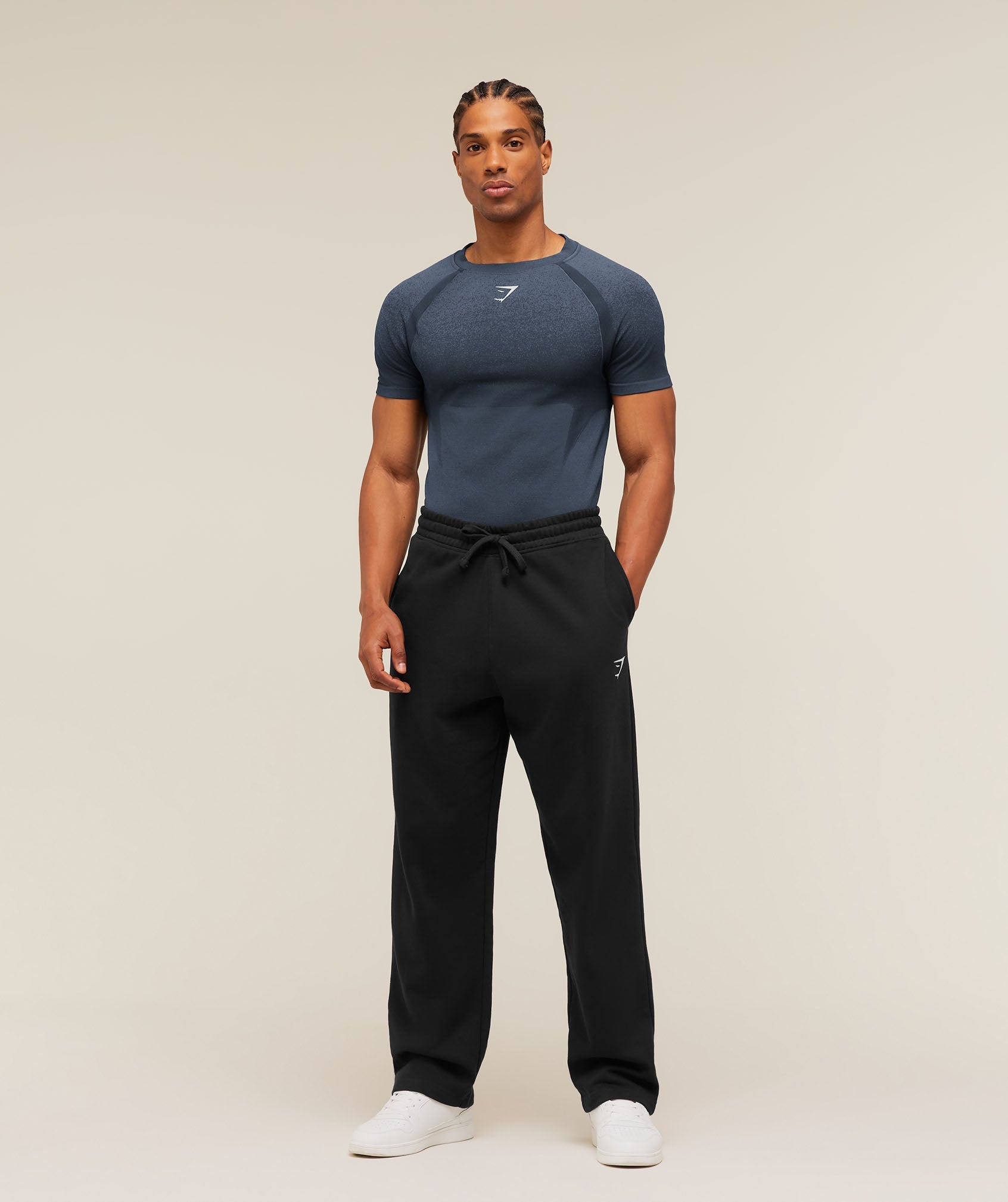 Gymshark Shadow Seamless T Shirt 'Heavy Blue'